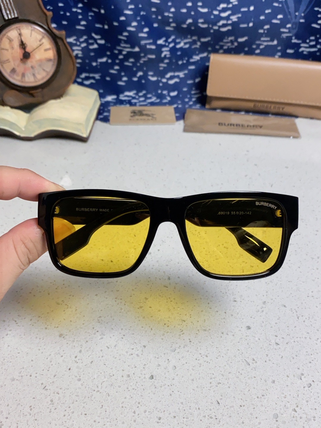 Burberry巴宝莉 2025新款方形户外偏光太阳镜经典百搭男女墨镜钓鱼运动眼镜 男女通用