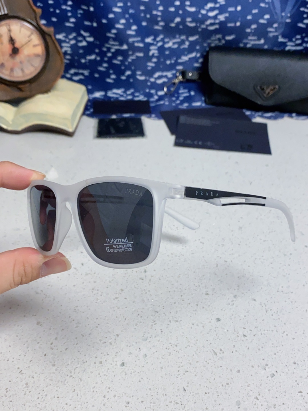 Prada普拉达 2025新款潮牌马拉松偏光彩色环保防紫外线男女网球跑步UV个性开车眼镜