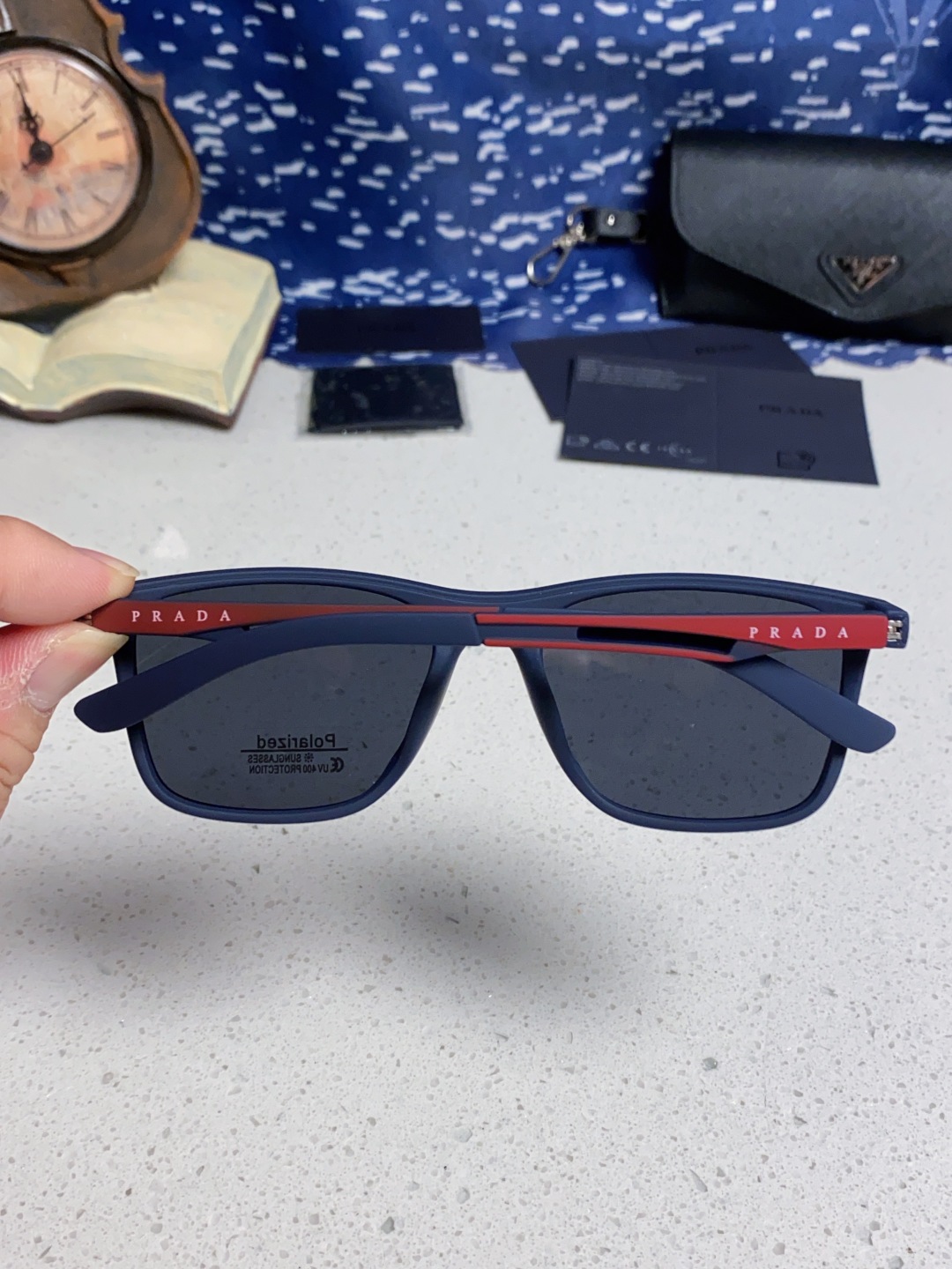 Prada普拉达 2025新款潮牌马拉松偏光彩色环保防紫外线男女网球跑步UV个性开车眼镜