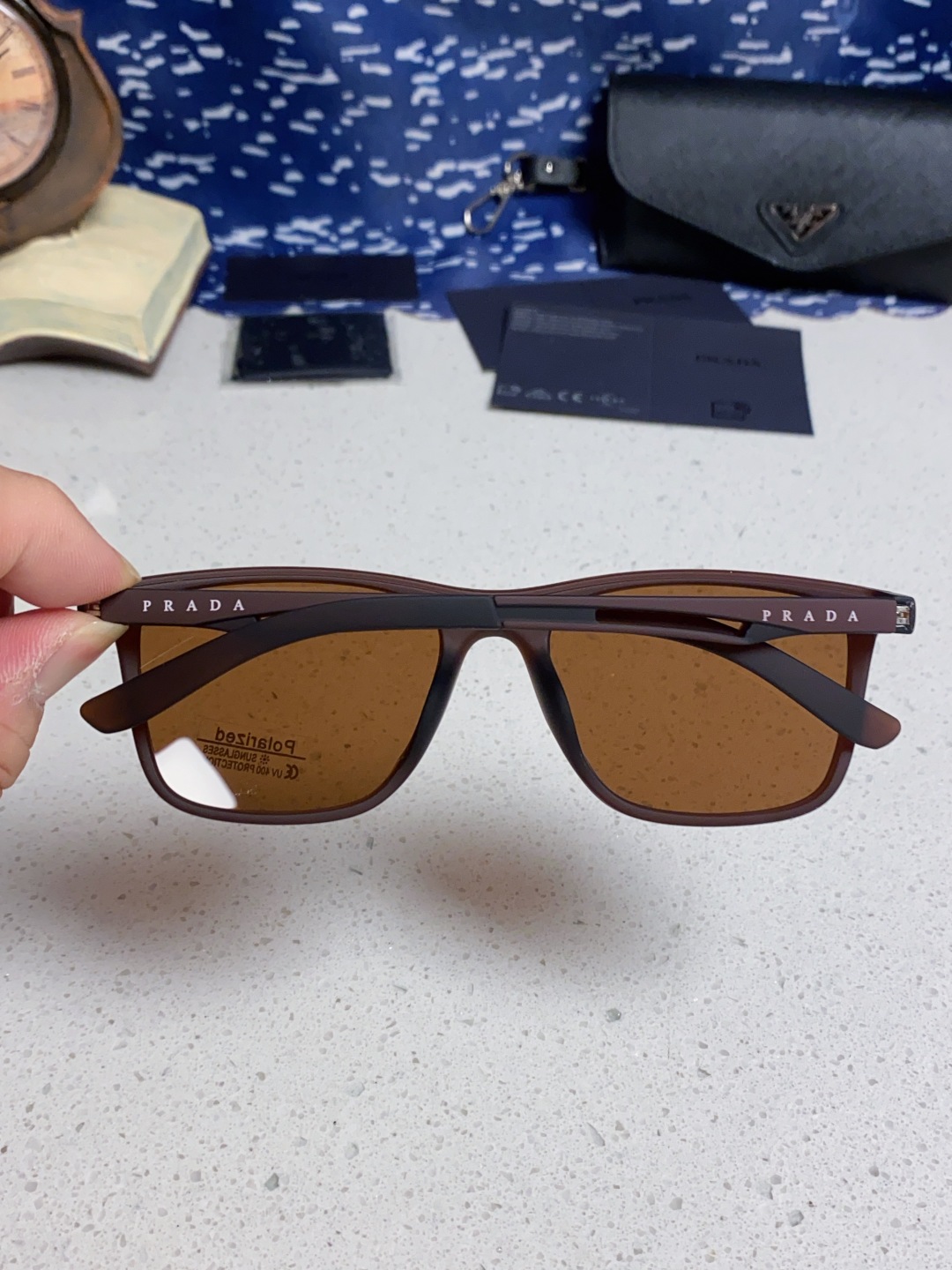 Prada普拉达 2025新款潮牌马拉松偏光彩色环保防紫外线男女网球跑步UV个性开车眼镜