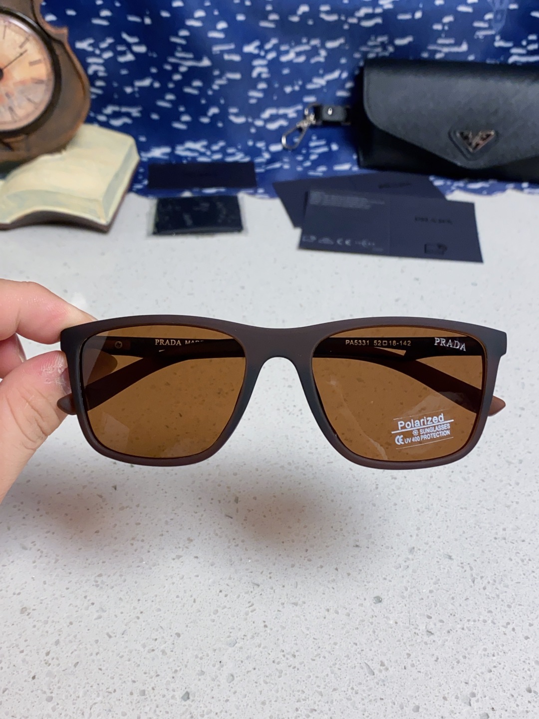 Prada普拉达 2025新款潮牌马拉松偏光彩色环保防紫外线男女网球跑步UV个性开车眼镜