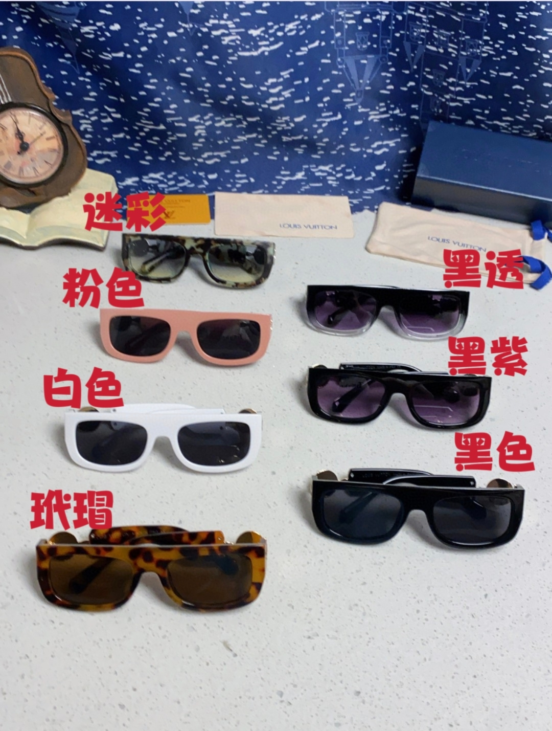 LouisVuitton路易威登 2026新款LV墨镜男士女士通用方框防紫外线休闲太阳镜Z2196W