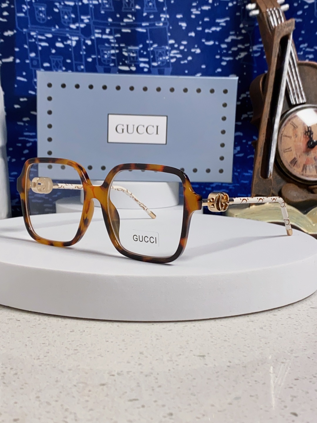 Gucci古奇 2025新款时尚复古个性舒适方框前卫男女款 太阳镜 墨镜百搭潮流模特款