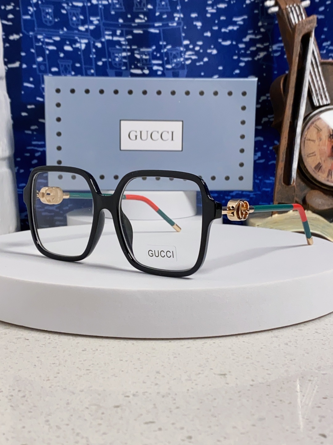 Gucci古奇 2025新款时尚复古个性舒适方框前卫男女款 太阳镜 墨镜百搭潮流模特款