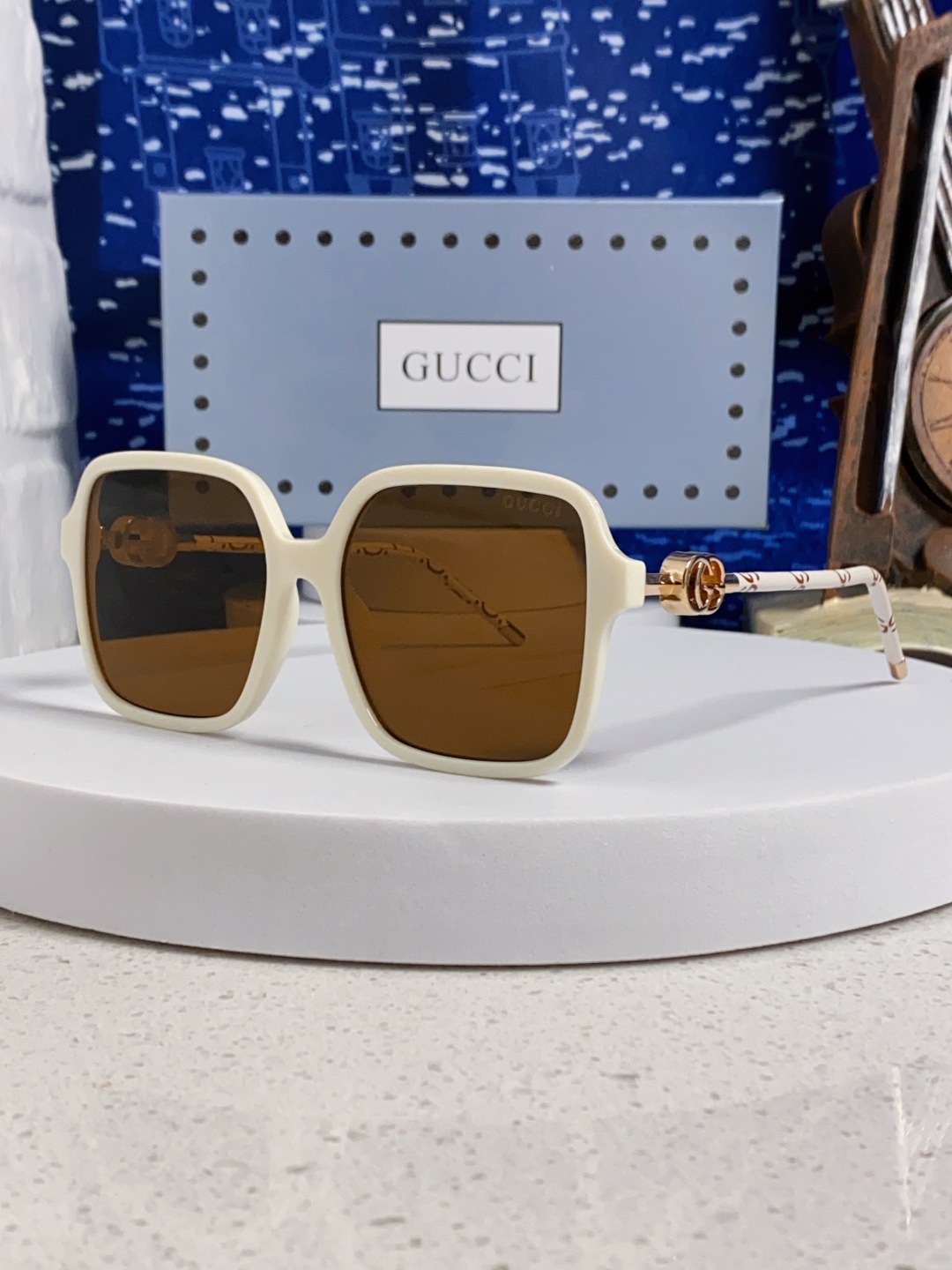 Gucci古奇 2025新款时尚复古个性舒适方框前卫男女款 太阳镜 墨镜百搭潮流模特款