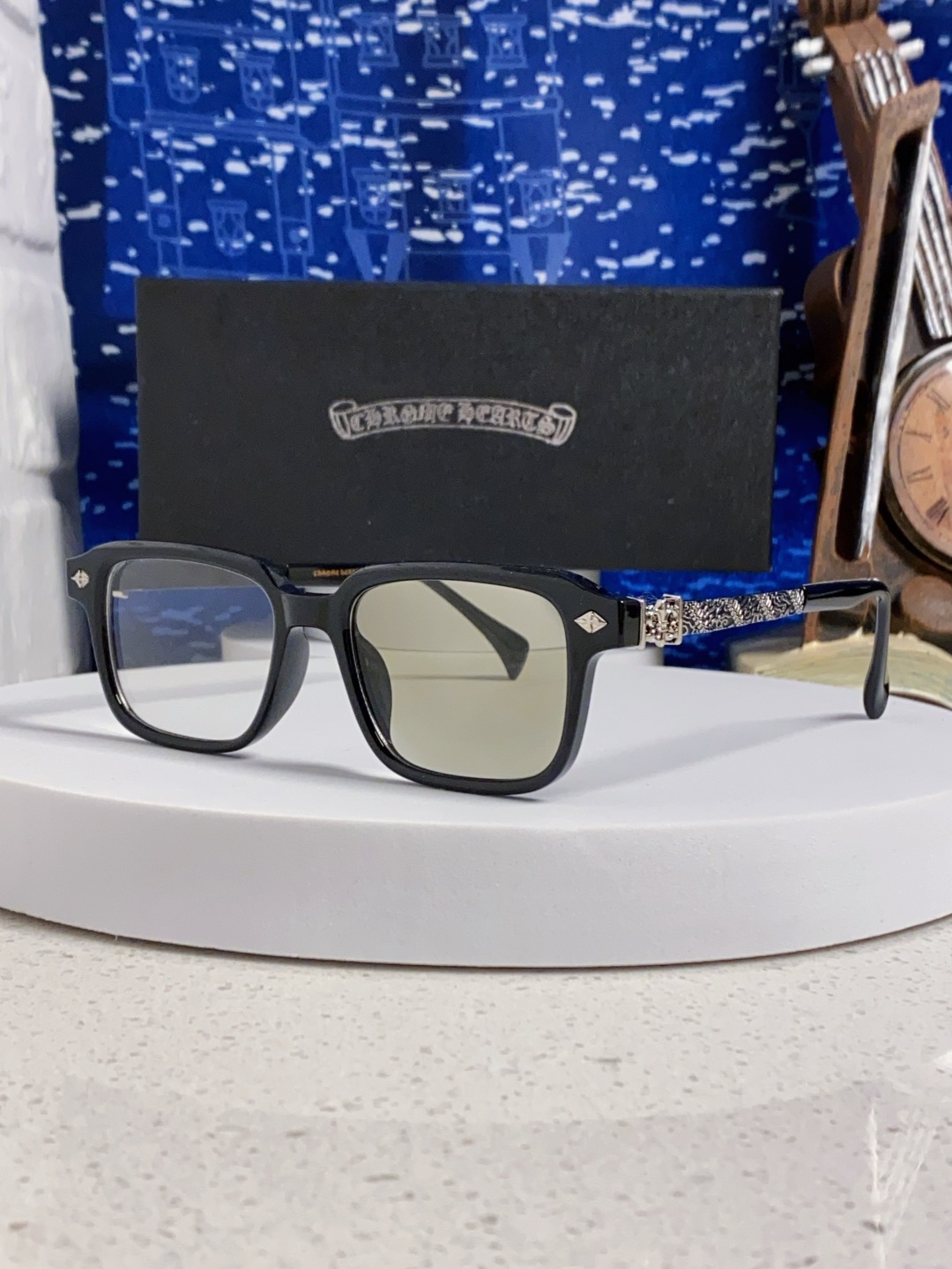  Chrome Hearts克罗心 2025新款复古超轻太阳镜男士偏光开车专用高级感 防紫外线变色太阳镜