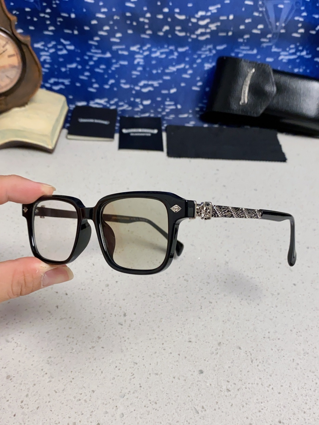  Chrome Hearts克罗心 2025新款复古超轻太阳镜男士偏光开车专用高级感 防紫外线变色太阳镜