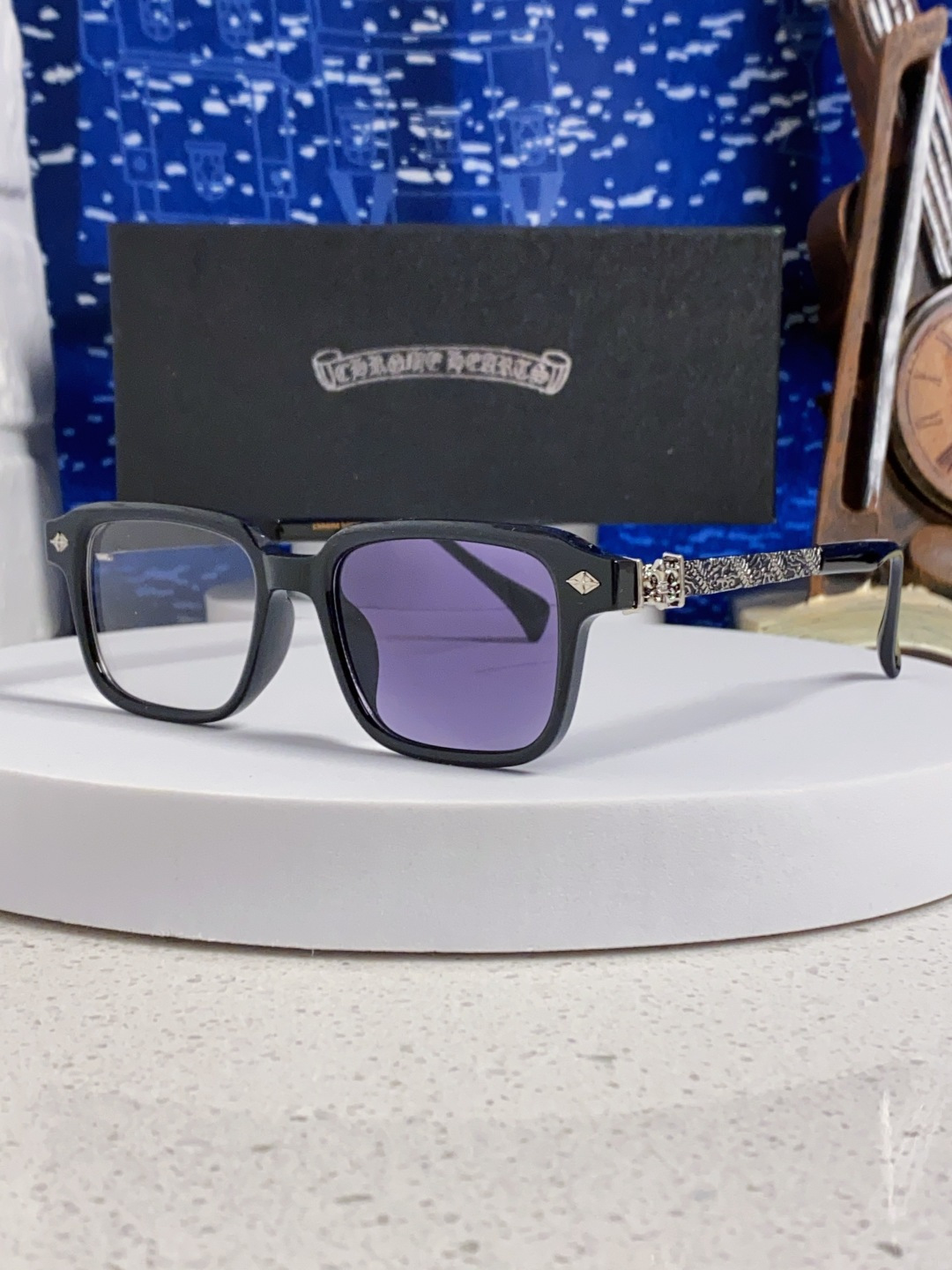  Chrome Hearts克罗心 2025新款复古超轻太阳镜男士偏光开车专用高级感 防紫外线变色太阳镜