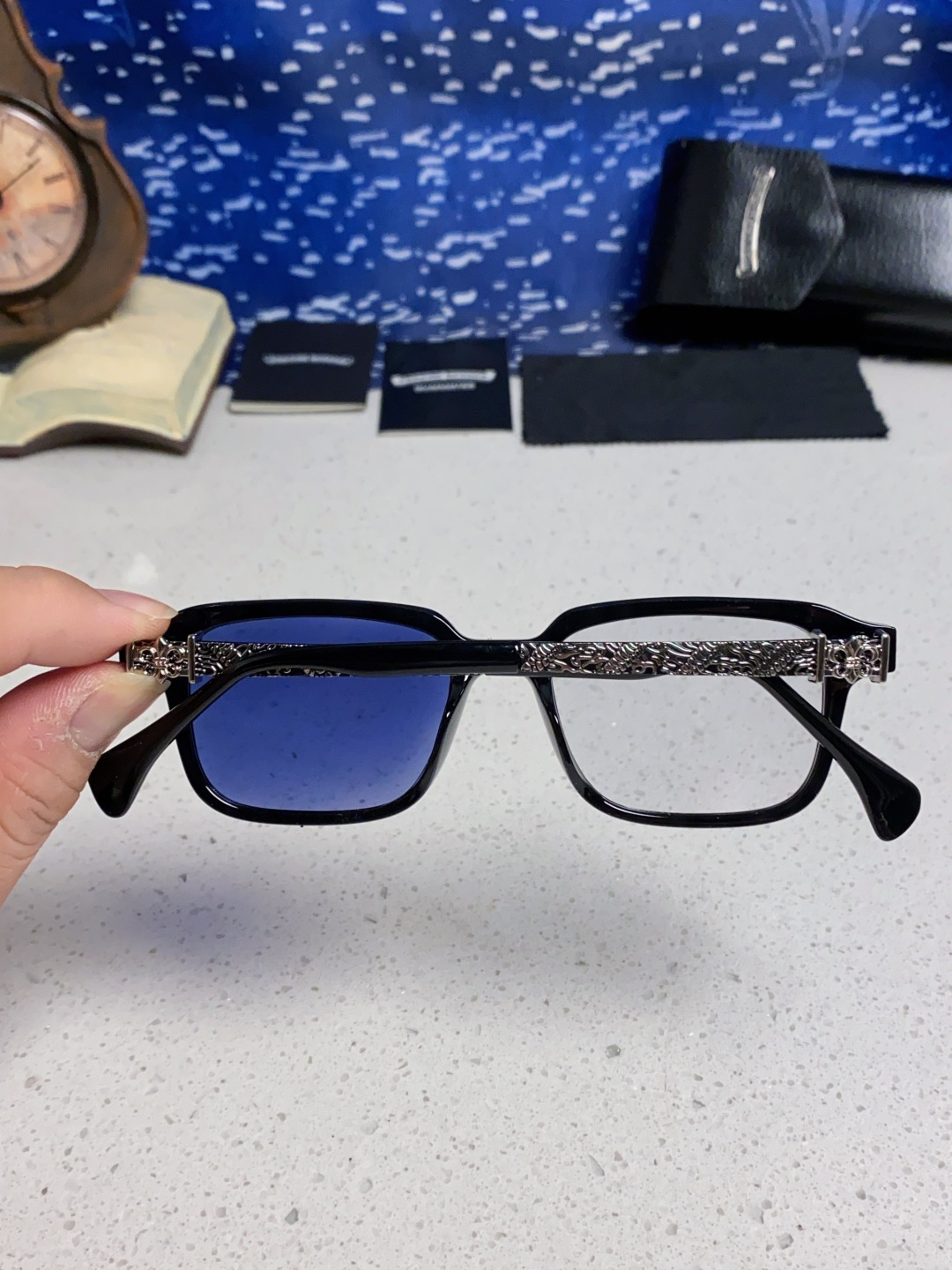  Chrome Hearts克罗心 2025新款复古超轻太阳镜男士偏光开车专用高级感 防紫外线变色太阳镜