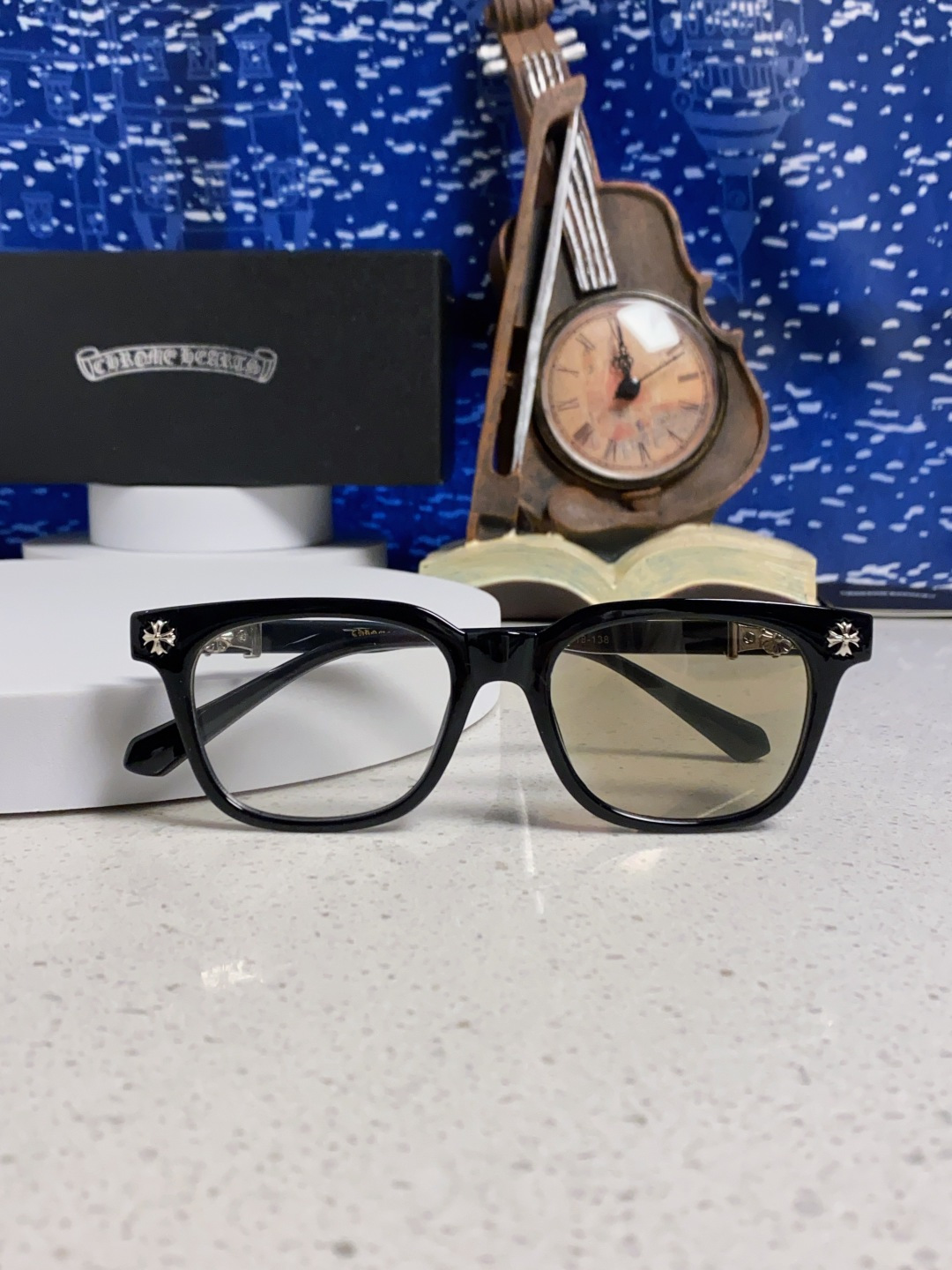  Chrome Hearts克罗心 2025新板材方形太阳眼镜女圆脸COX UCKER 时尚遮阳墨镜男网