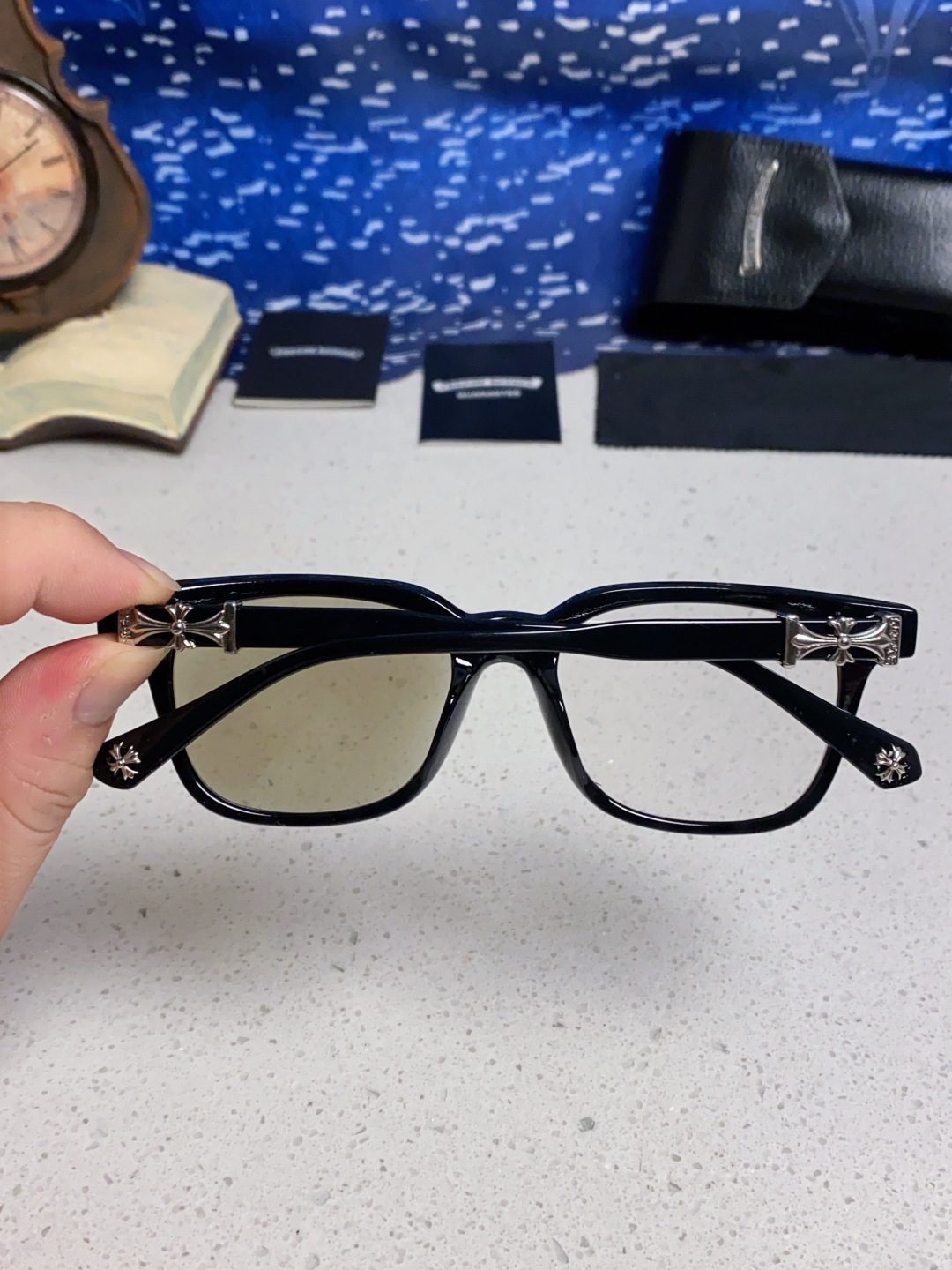  Chrome Hearts克罗心 2025新板材方形太阳眼镜女圆脸COX UCKER 时尚遮阳墨镜男网