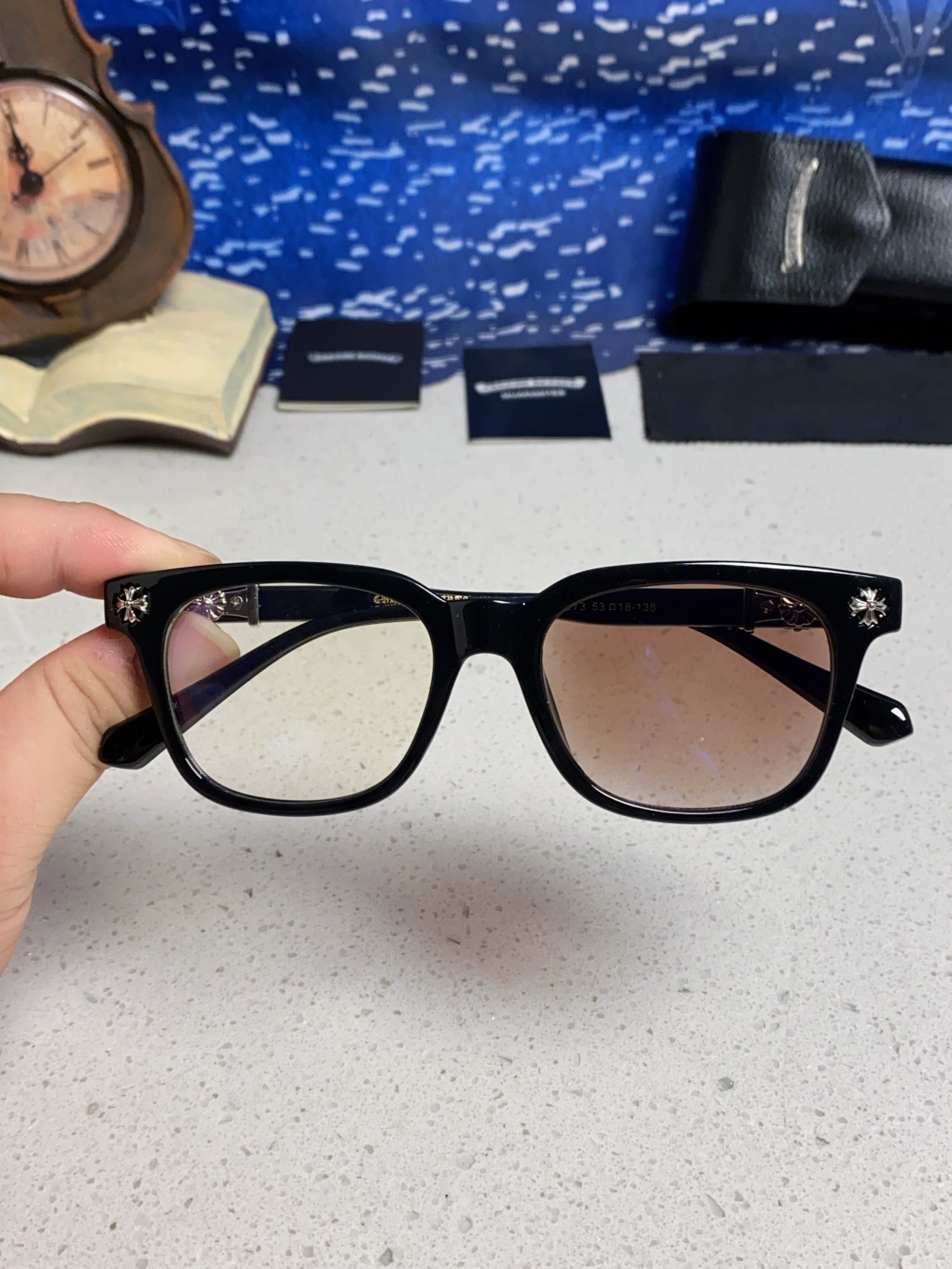  Chrome Hearts克罗心 2025新板材方形太阳眼镜女圆脸COX UCKER 时尚遮阳墨镜男网