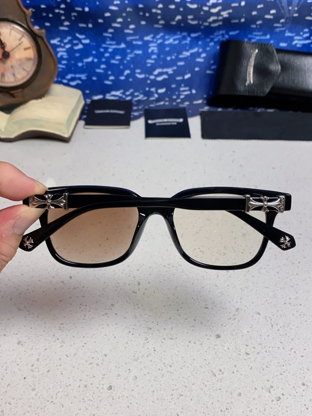  Chrome Hearts克罗心 2025新板材方形太阳眼镜女圆脸COX UCKER 时尚遮阳墨镜男网