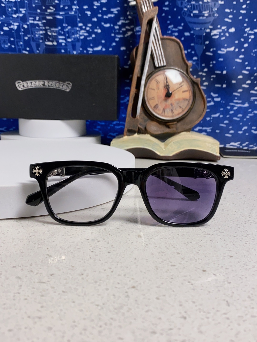  Chrome Hearts克罗心 2025新板材方形太阳眼镜女圆脸COX UCKER 时尚遮阳墨镜男网