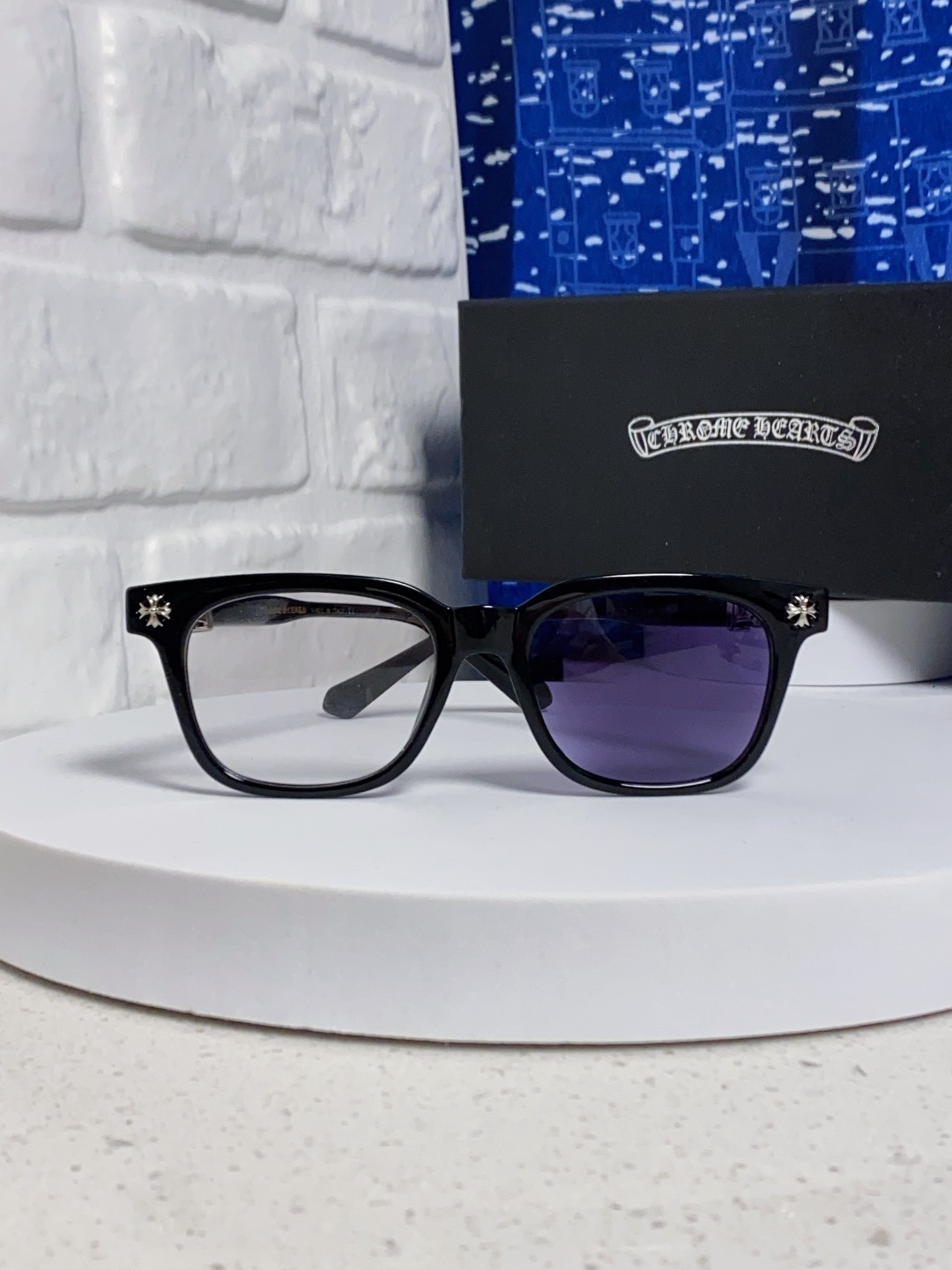  Chrome Hearts克罗心 2025新板材方形太阳眼镜女圆脸COX UCKER 时尚遮阳墨镜男网