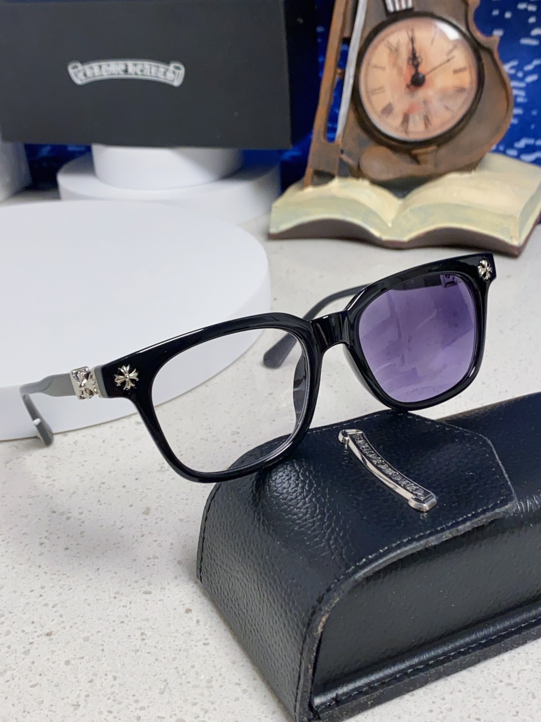  Chrome Hearts克罗心 2025新板材方形太阳眼镜女圆脸COX UCKER 时尚遮阳墨镜男网