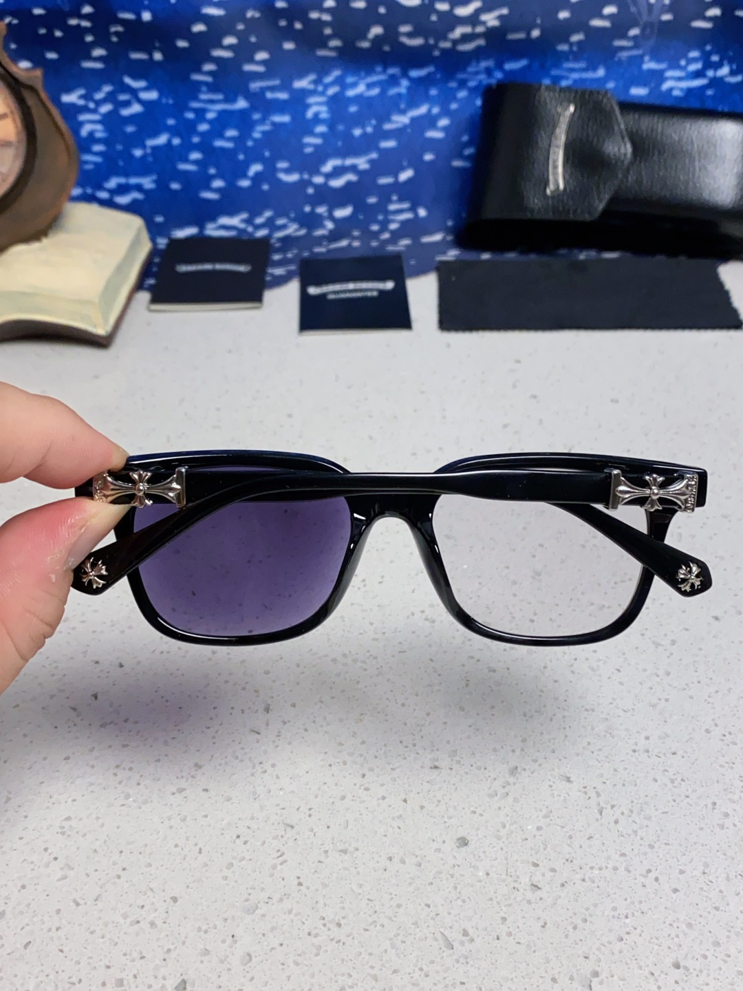  Chrome Hearts克罗心 2025新板材方形太阳眼镜女圆脸COX UCKER 时尚遮阳墨镜男网