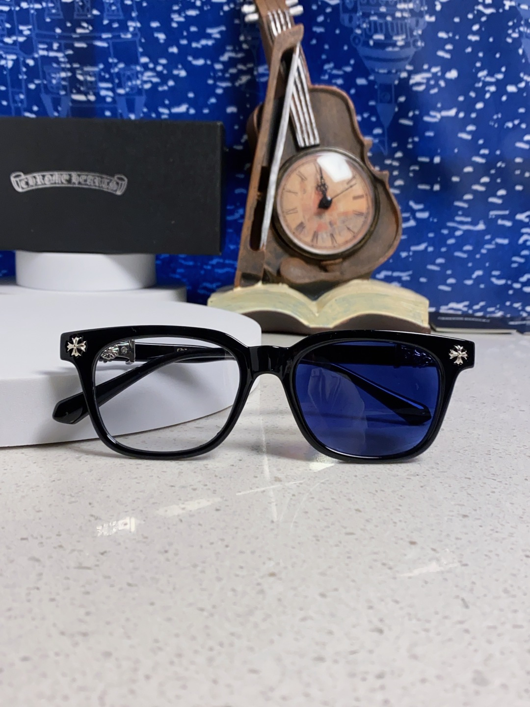  Chrome Hearts克罗心 2025新板材方形太阳眼镜女圆脸COX UCKER 时尚遮阳墨镜男网