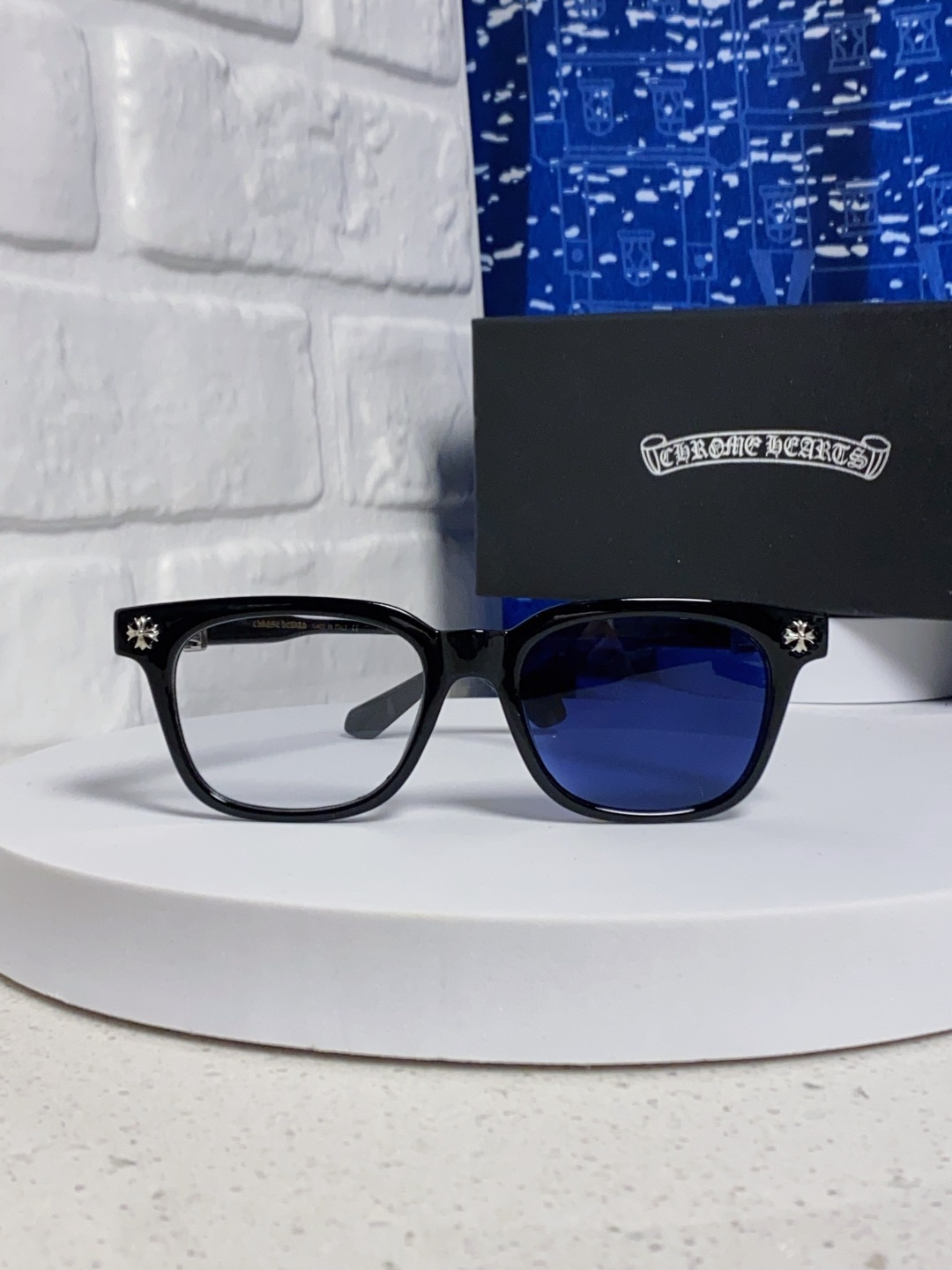  Chrome Hearts克罗心 2025新板材方形太阳眼镜女圆脸COX UCKER 时尚遮阳墨镜男网