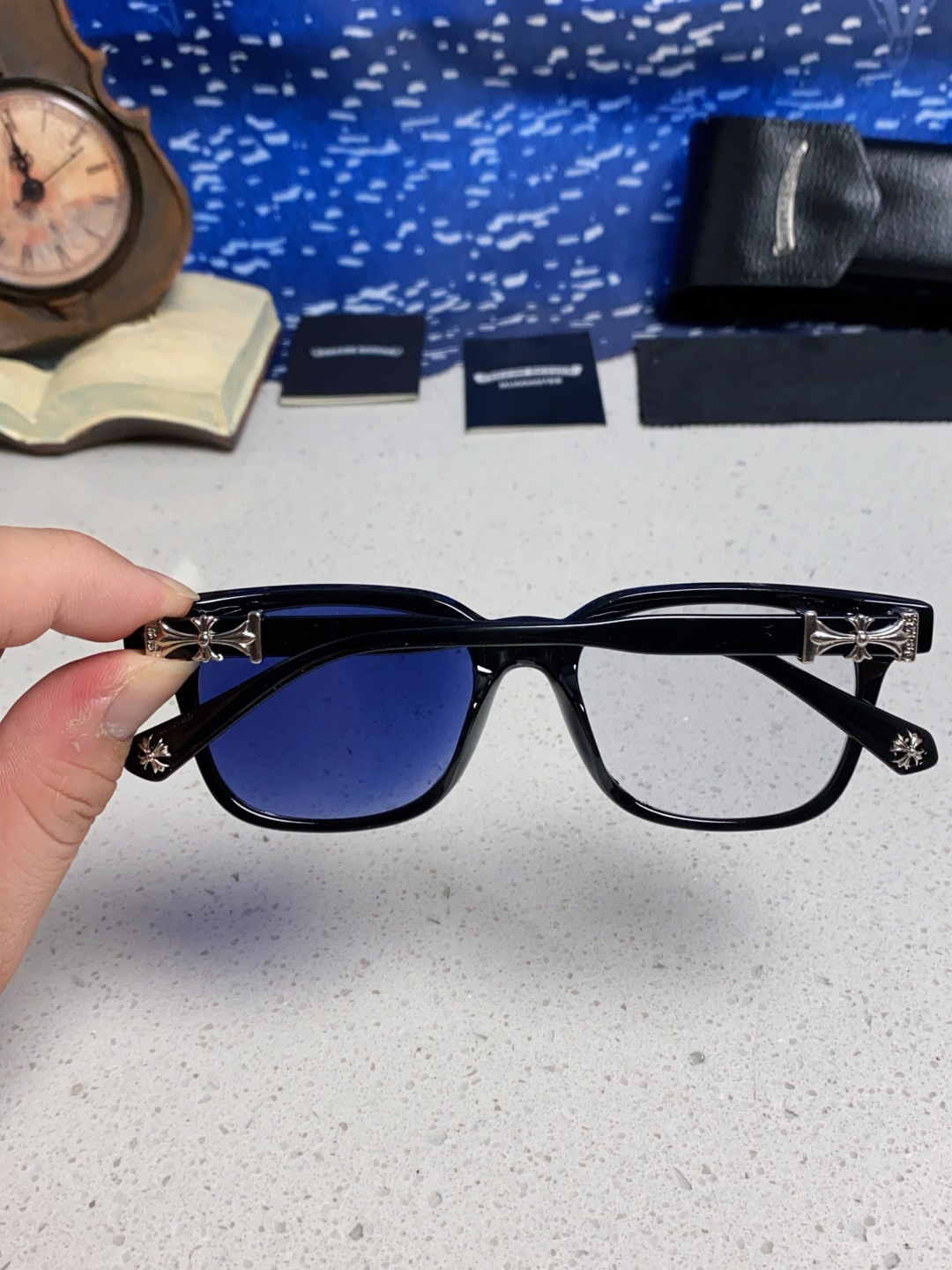  Chrome Hearts克罗心 2025新板材方形太阳眼镜女圆脸COX UCKER 时尚遮阳墨镜男网