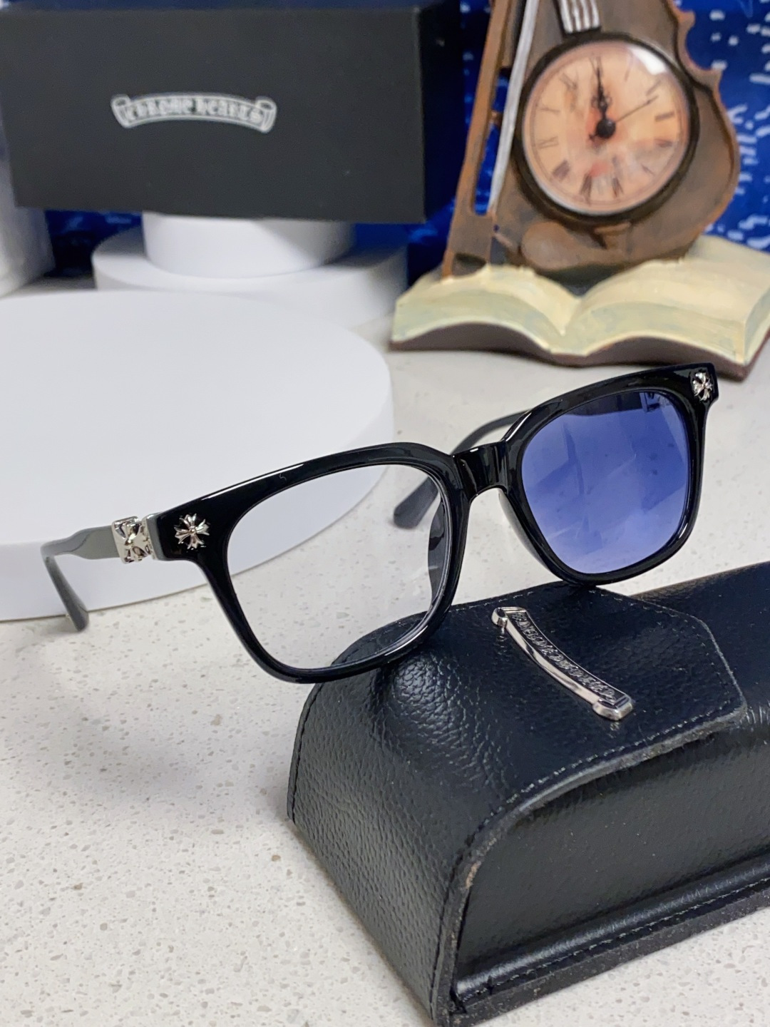  Chrome Hearts克罗心 2025新板材方形太阳眼镜女圆脸COX UCKER 时尚遮阳墨镜男网