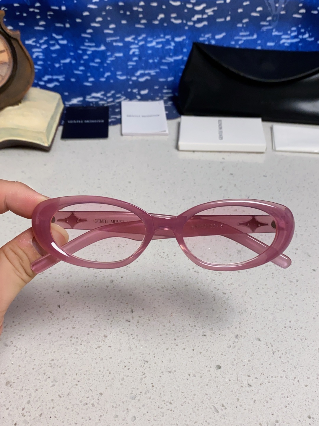 Gentle Moster(GM) 2025新款椭圆形 墨镜女高级感ins潮 网红款小框遮阳凹造型防紫外