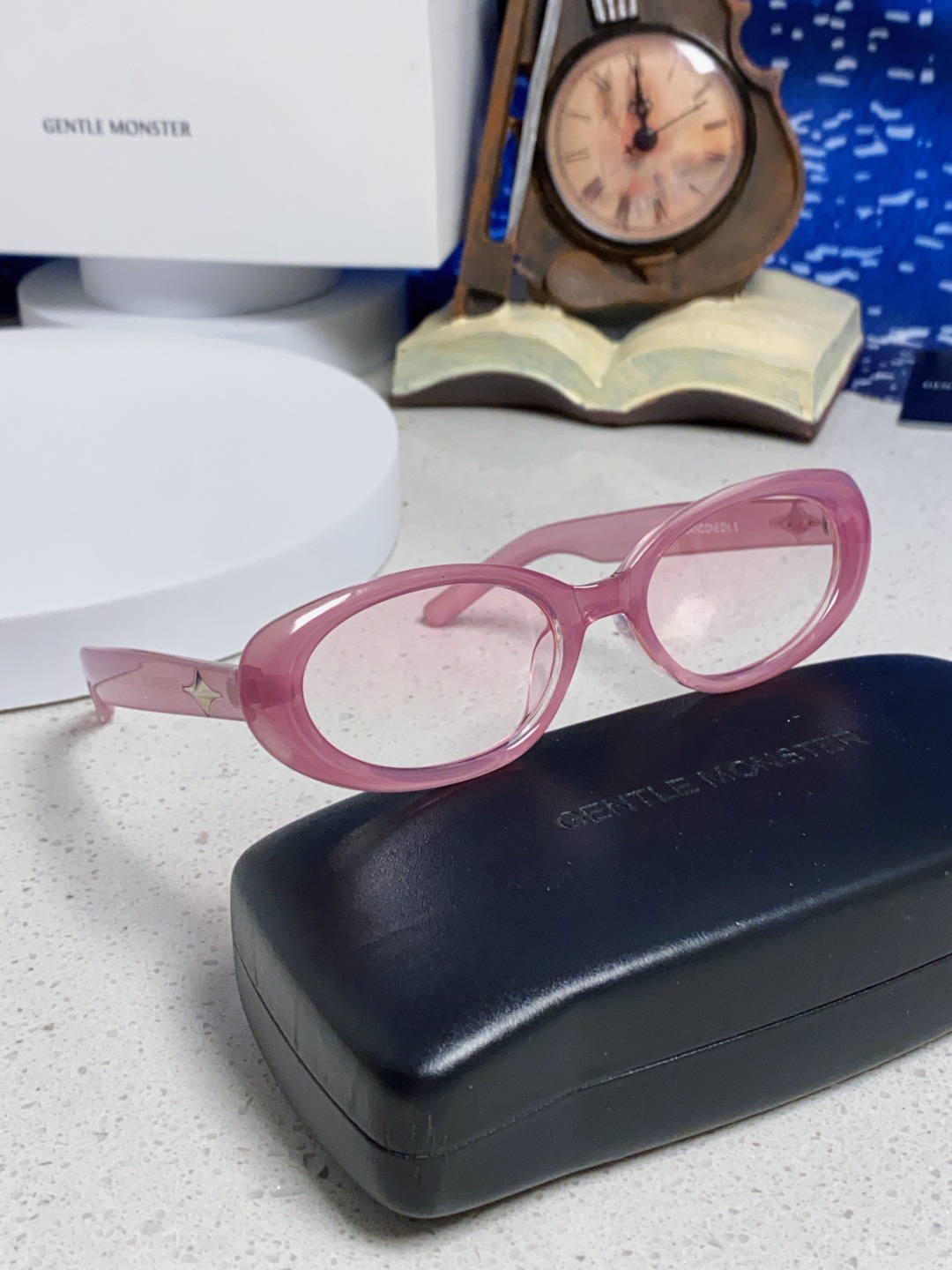 Gentle Moster(GM) 2025新款椭圆形 墨镜女高级感ins潮 网红款小框遮阳凹造型防紫外