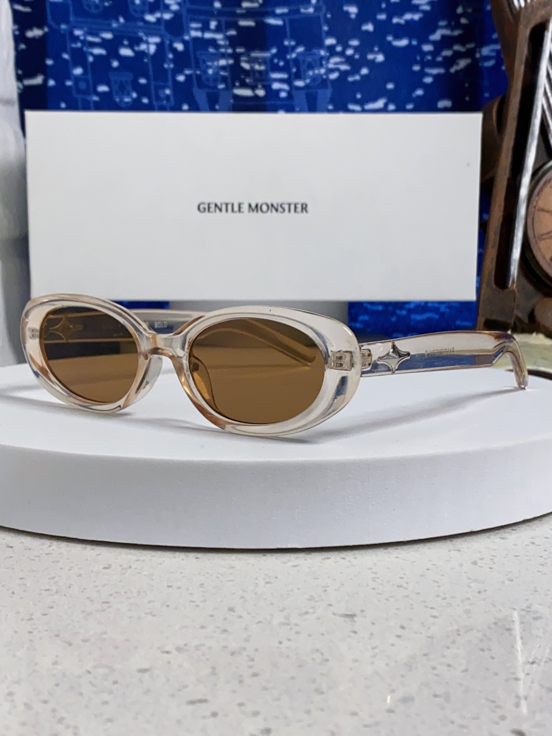 Gentle Moster(GM) 2025新款椭圆形 墨镜女高级感ins潮 网红款小框遮阳凹造型防紫外