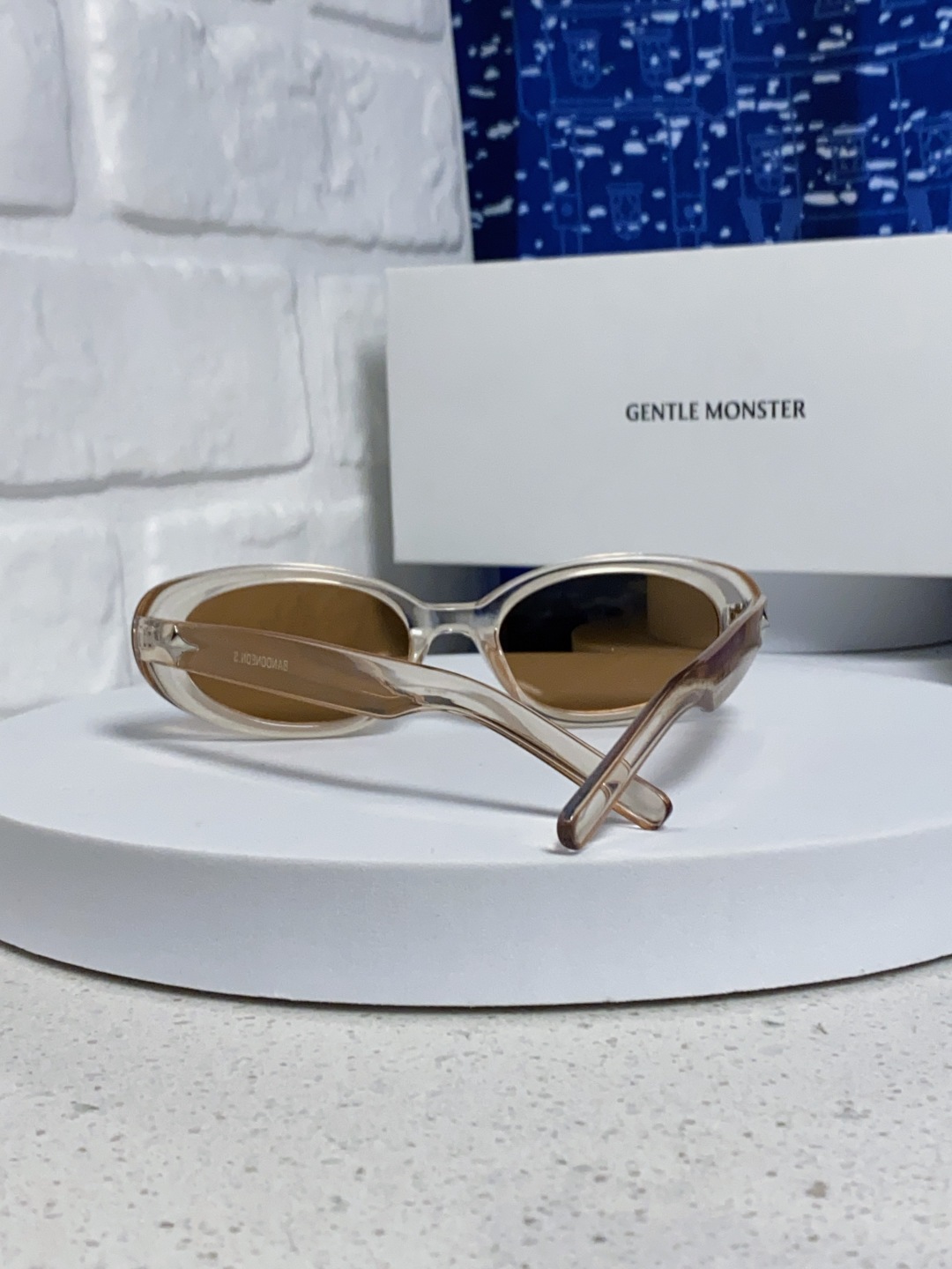 Gentle Moster(GM) 2025新款椭圆形 墨镜女高级感ins潮 网红款小框遮阳凹造型防紫外