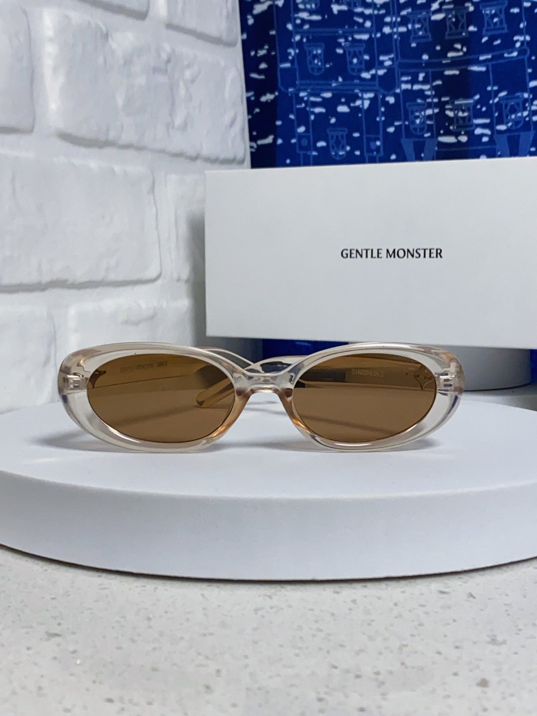 Gentle Moster(GM) 2025新款椭圆形 墨镜女高级感ins潮 网红款小框遮阳凹造型防紫外