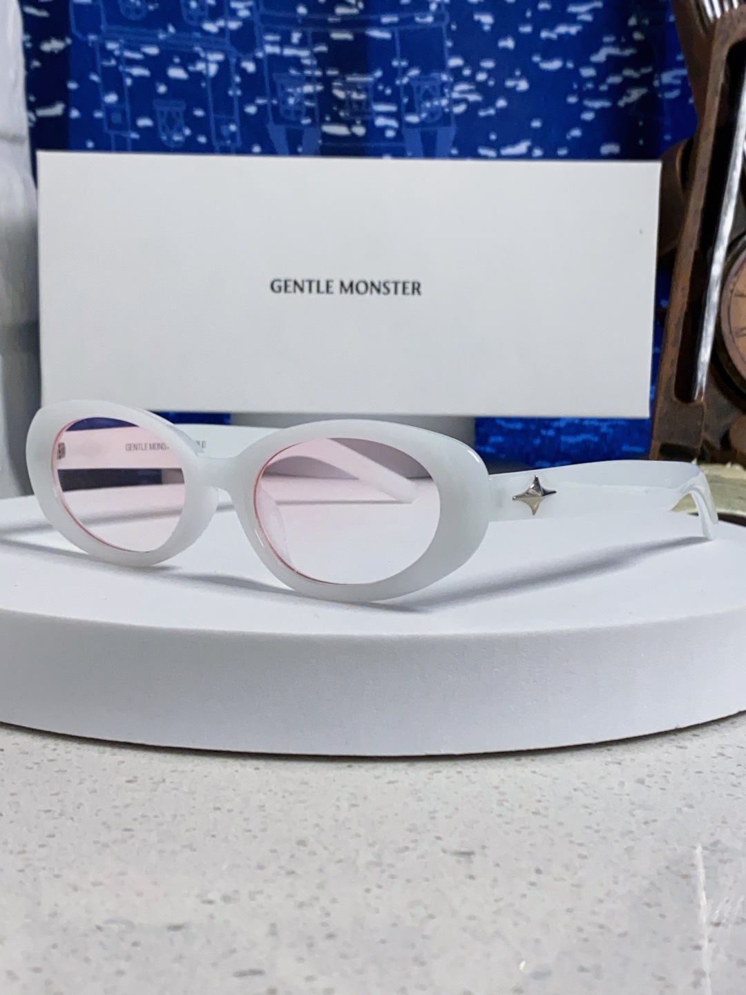 Gentle Moster(GM) 2025新款椭圆形 墨镜女高级感ins潮 网红款小框遮阳凹造型防紫外