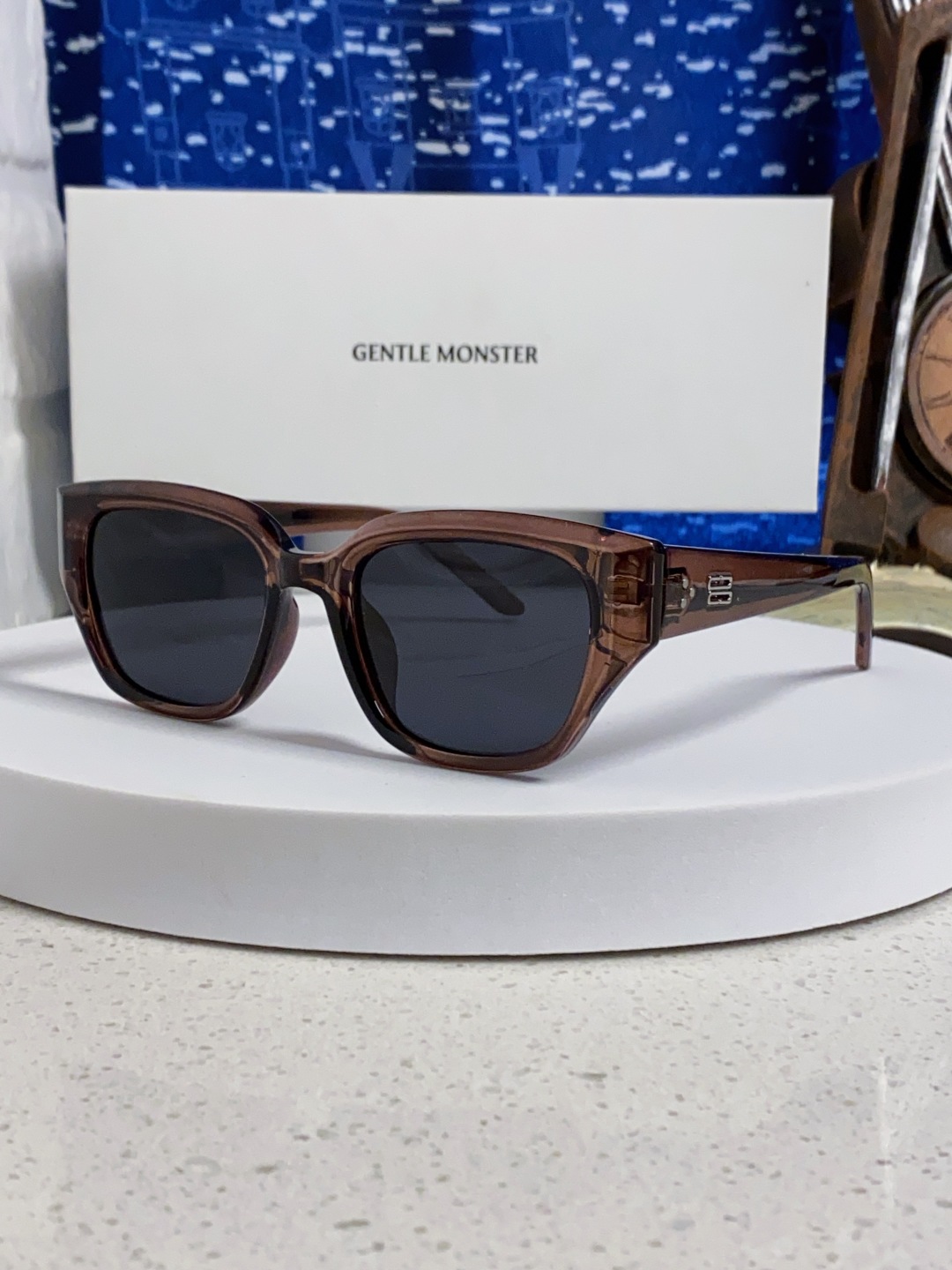 Gentle Moster(GM) 2025新款韩版时尚方框墨镜女款高级感大脸显瘦防紫外线太阳眼镜男 型