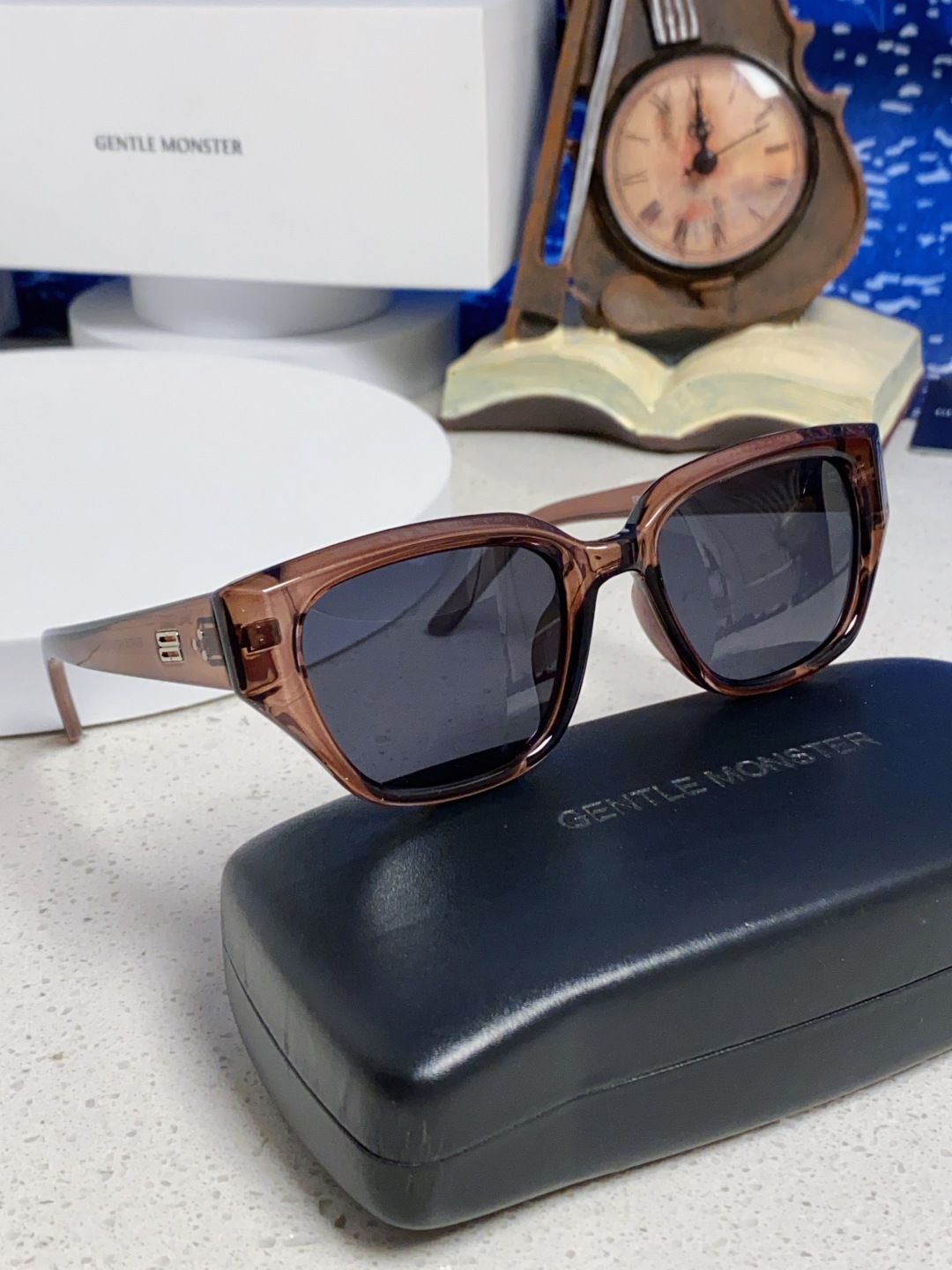 Gentle Moster(GM) 2025新款韩版时尚方框墨镜女款高级感大脸显瘦防紫外线太阳眼镜男 型