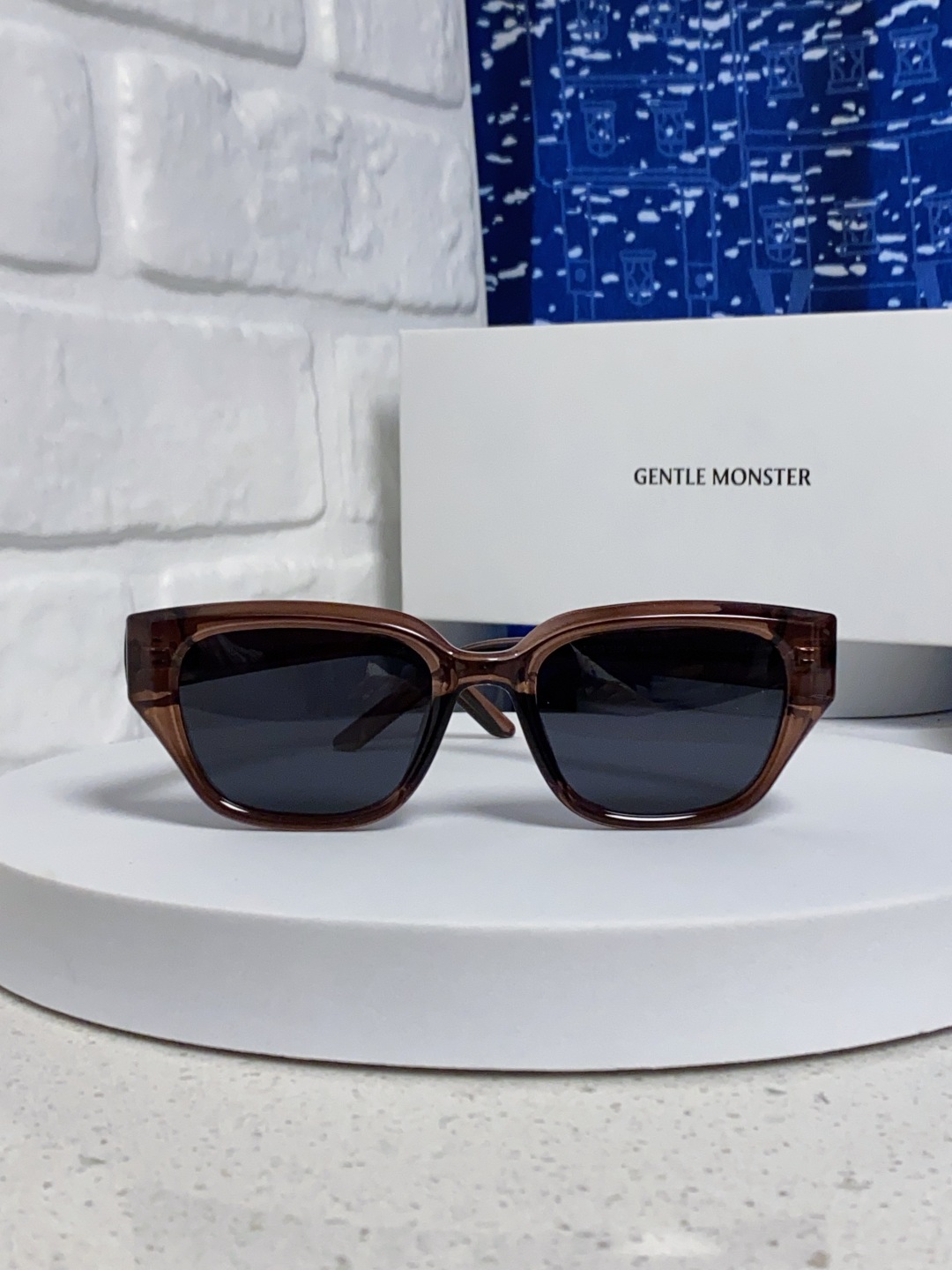 Gentle Moster(GM) 2025新款韩版时尚方框墨镜女款高级感大脸显瘦防紫外线太阳眼镜男 型