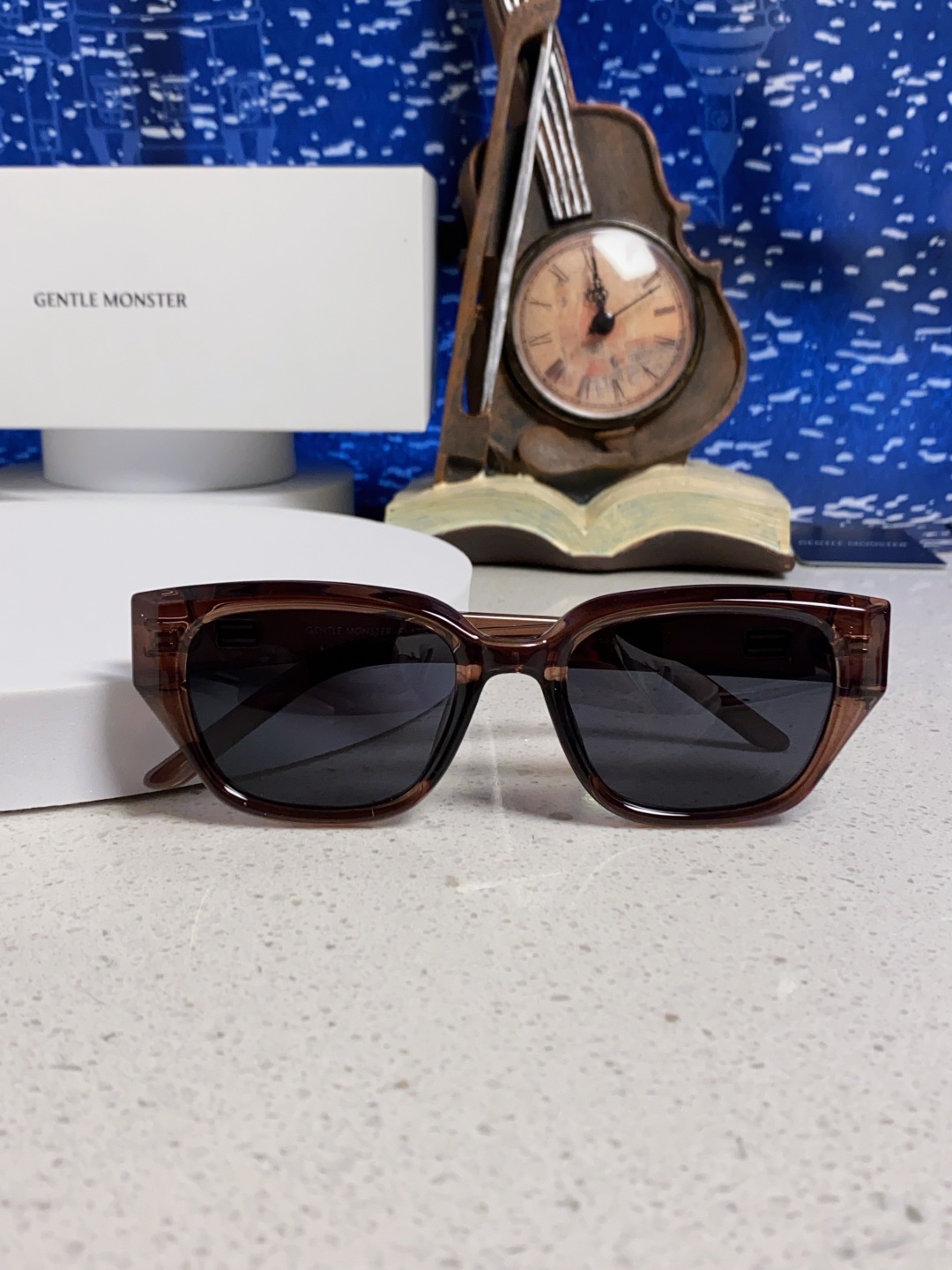 Gentle Moster(GM) 2025新款韩版时尚方框墨镜女款高级感大脸显瘦防紫外线太阳眼镜男 型