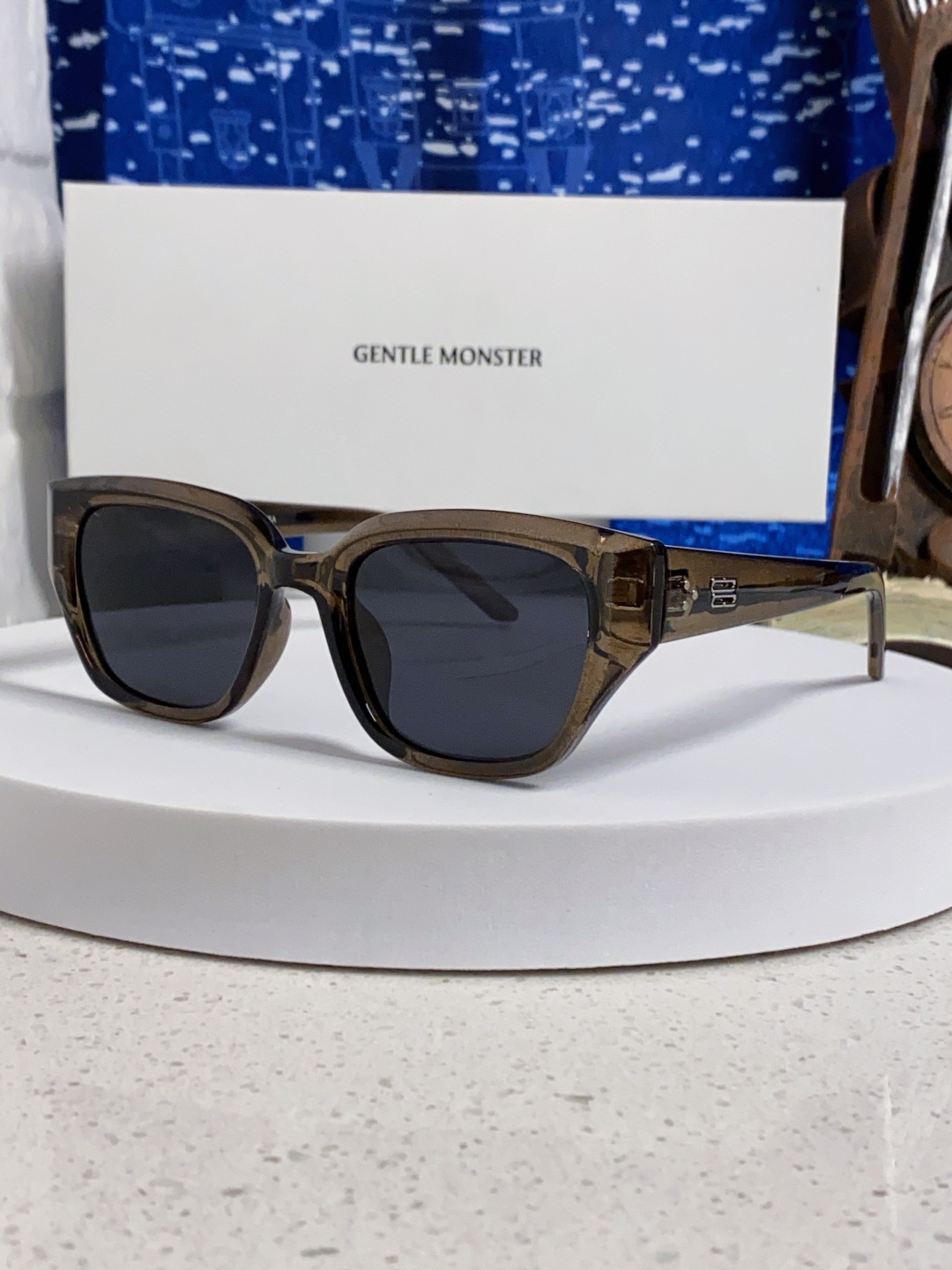 Gentle Moster(GM) 2025新款韩版时尚方框墨镜女款高级感大脸显瘦防紫外线太阳眼镜男 型