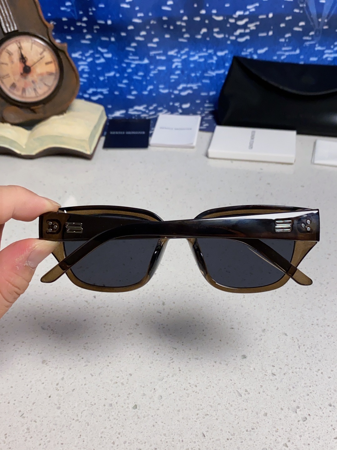 Gentle Moster(GM) 2025新款韩版时尚方框墨镜女款高级感大脸显瘦防紫外线太阳眼镜男 型