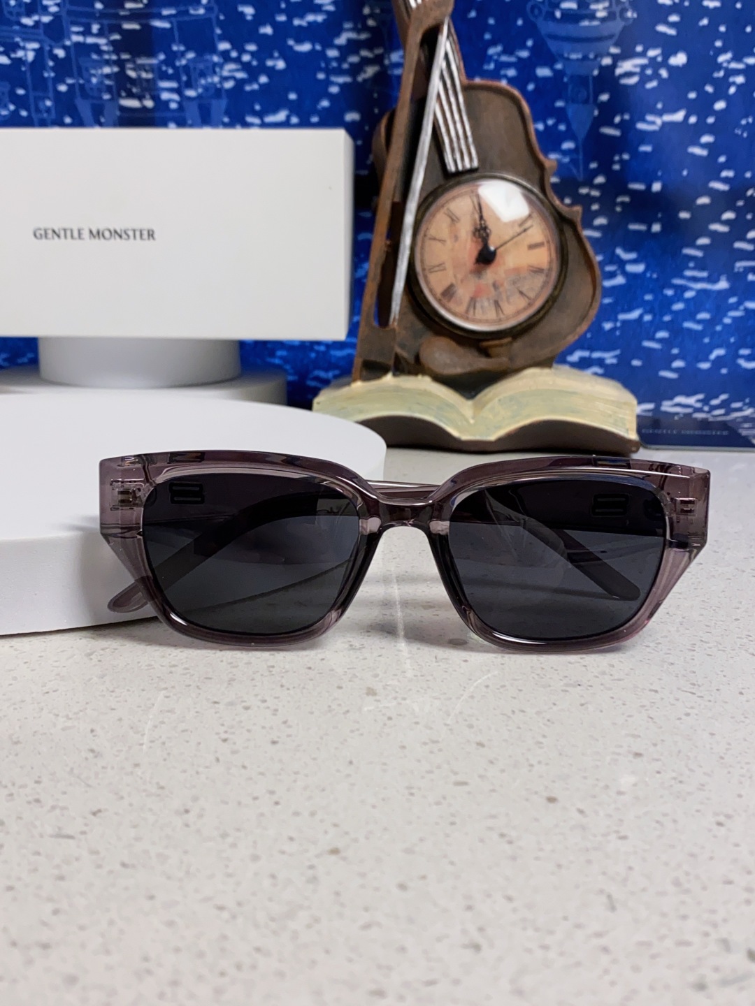 Gentle Moster(GM) 2025新款韩版时尚方框墨镜女款高级感大脸显瘦防紫外线太阳眼镜男 型