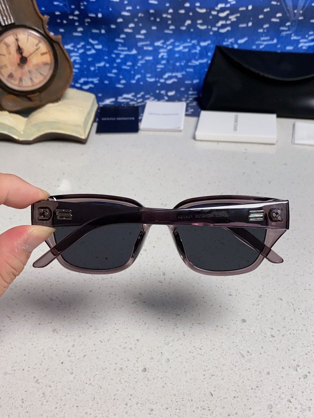 Gentle Moster(GM) 2025新款韩版时尚方框墨镜女款高级感大脸显瘦防紫外线太阳眼镜男 型