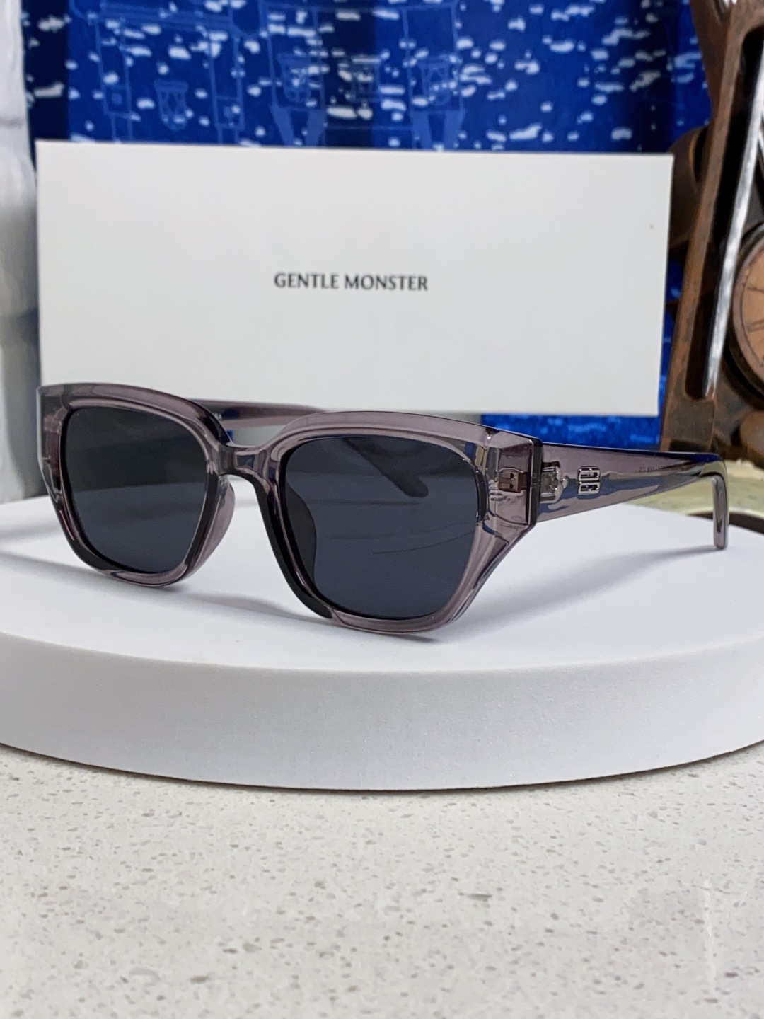 Gentle Moster(GM) 2025新款韩版时尚方框墨镜女款高级感大脸显瘦防紫外线太阳眼镜男 型