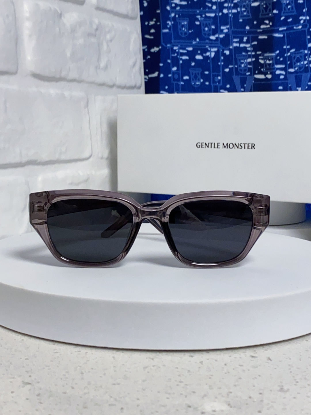 Gentle Moster(GM) 2025新款韩版时尚方框墨镜女款高级感大脸显瘦防紫外线太阳眼镜男 型