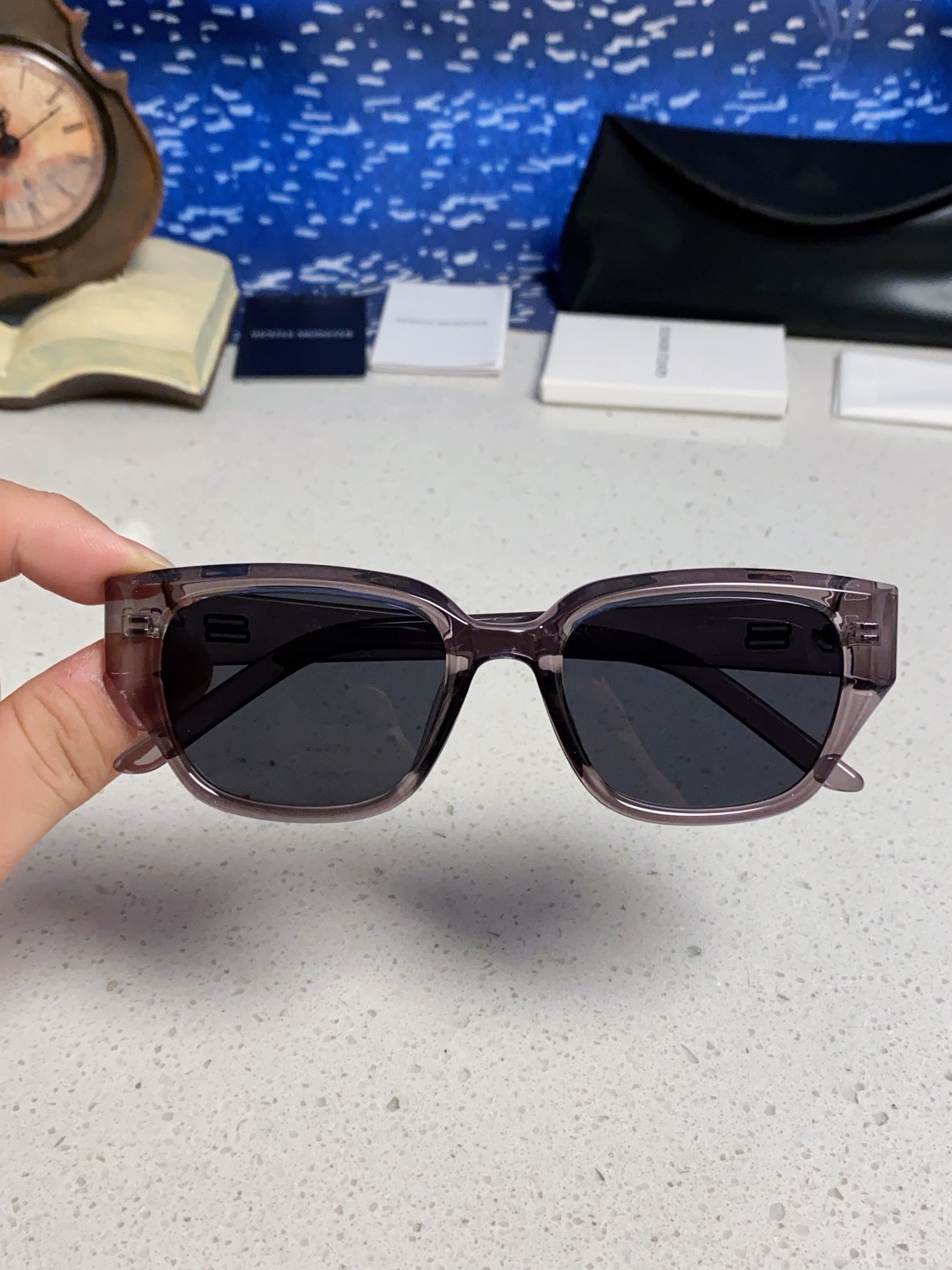 Gentle Moster(GM) 2025新款韩版时尚方框墨镜女款高级感大脸显瘦防紫外线太阳眼镜男 型