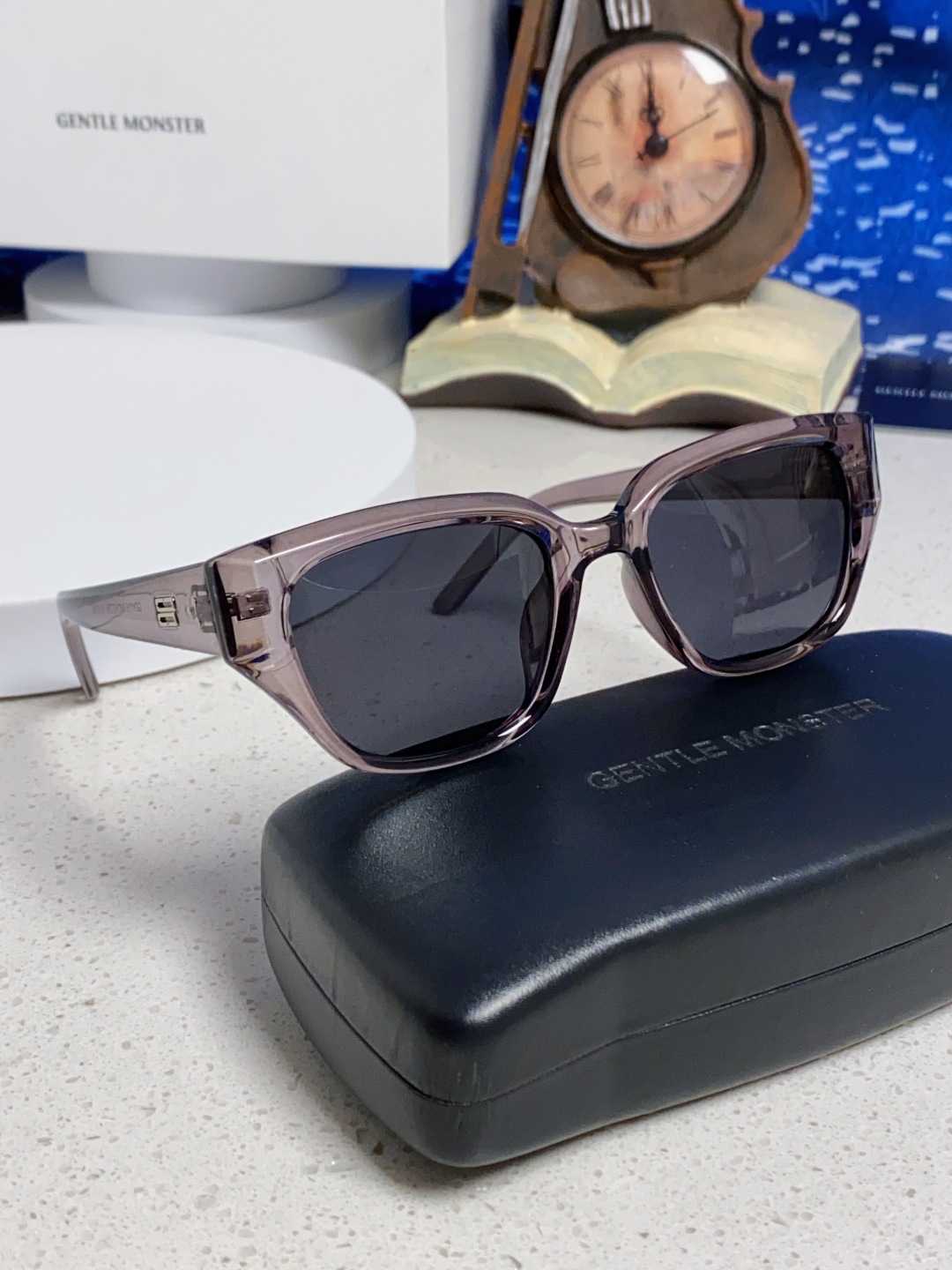 Gentle Moster(GM) 2025新款韩版时尚方框墨镜女款高级感大脸显瘦防紫外线太阳眼镜男 型