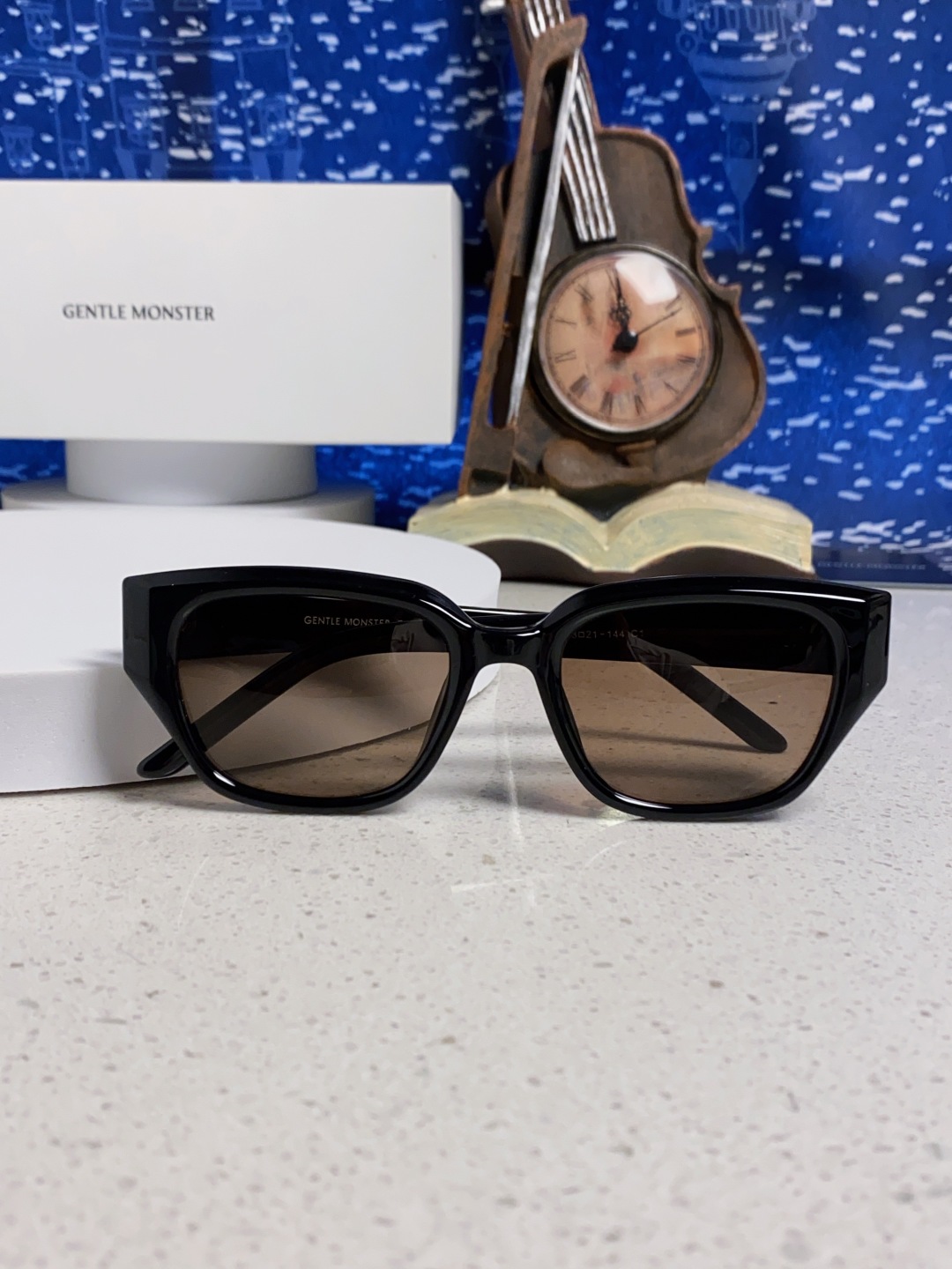 Gentle Moster(GM) 2025新款韩版时尚方框墨镜女款高级感大脸显瘦防紫外线太阳眼镜男 型