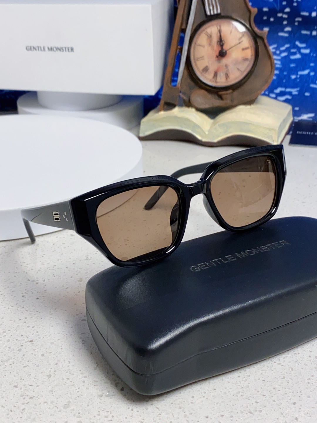 Gentle Moster(GM) 2025新款韩版时尚方框墨镜女款高级感大脸显瘦防紫外线太阳眼镜男 型