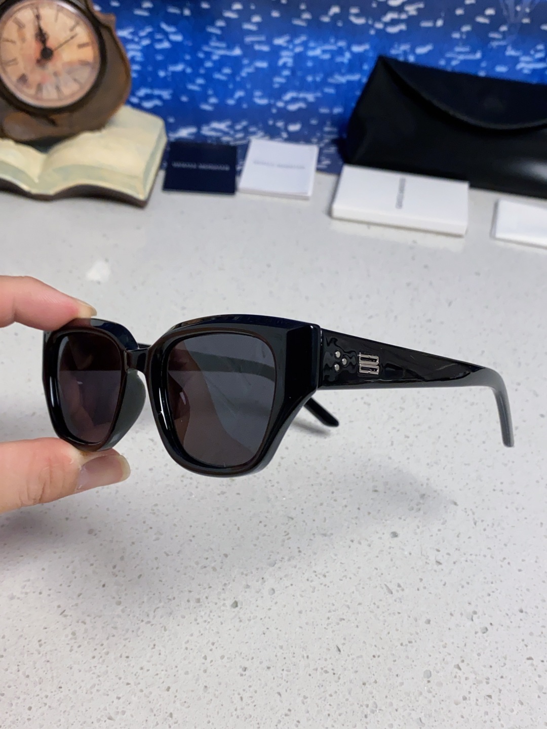 Gentle Moster(GM) 2025新款韩版时尚方框墨镜女款高级感大脸显瘦防紫外线太阳眼镜男 型