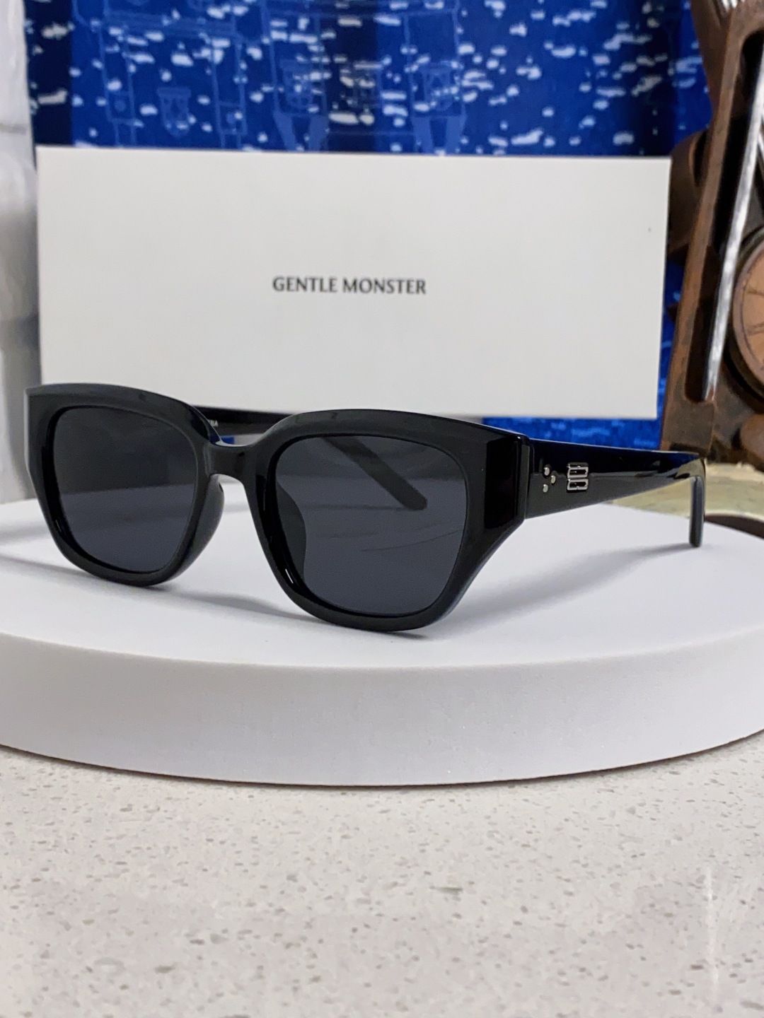 Gentle Moster(GM) 2025新款韩版时尚方框墨镜女款高级感大脸显瘦防紫外线太阳眼镜男 型