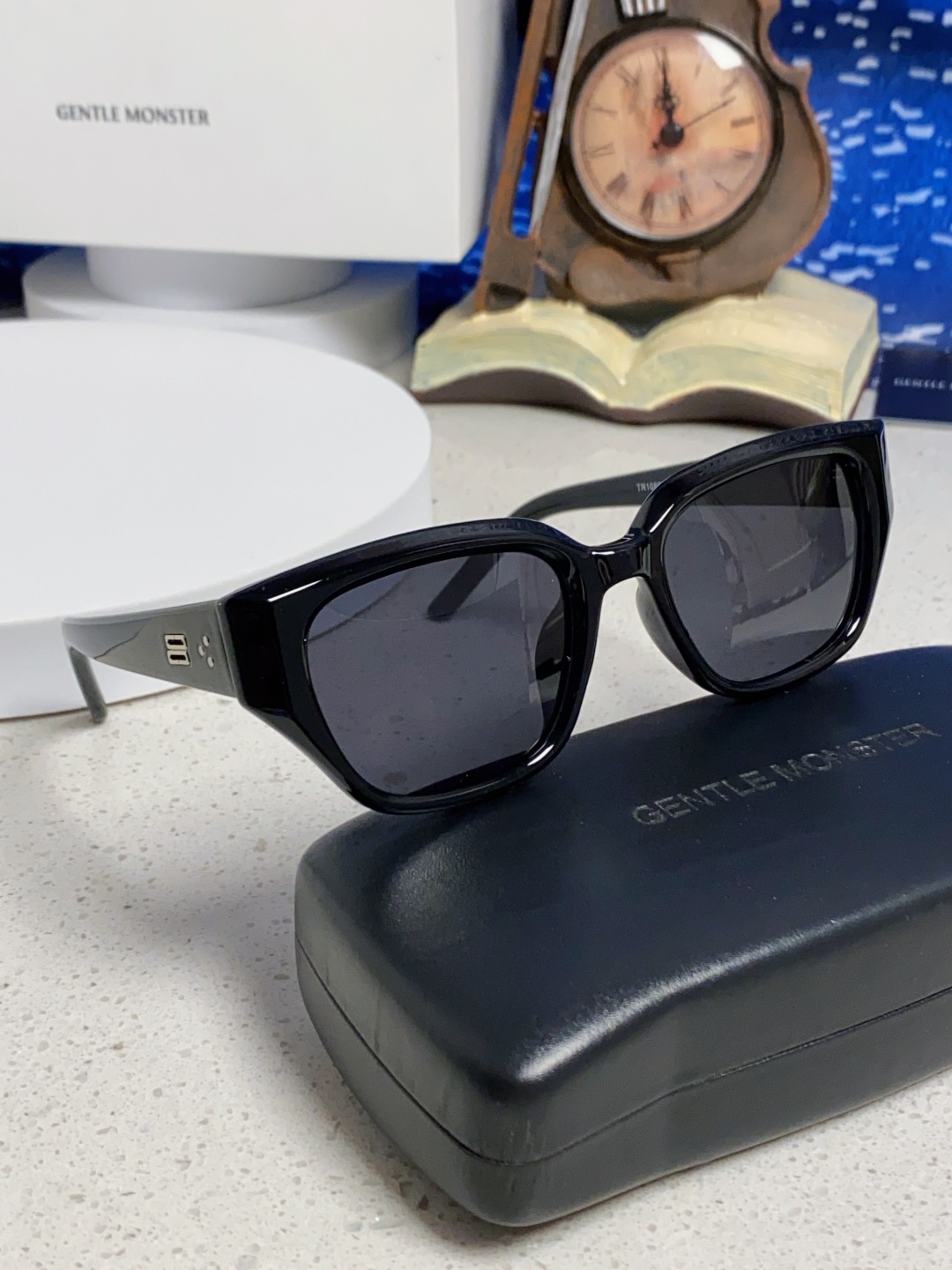 Gentle Moster(GM) 2025新款韩版时尚方框墨镜女款高级感大脸显瘦防紫外线太阳眼镜男 型