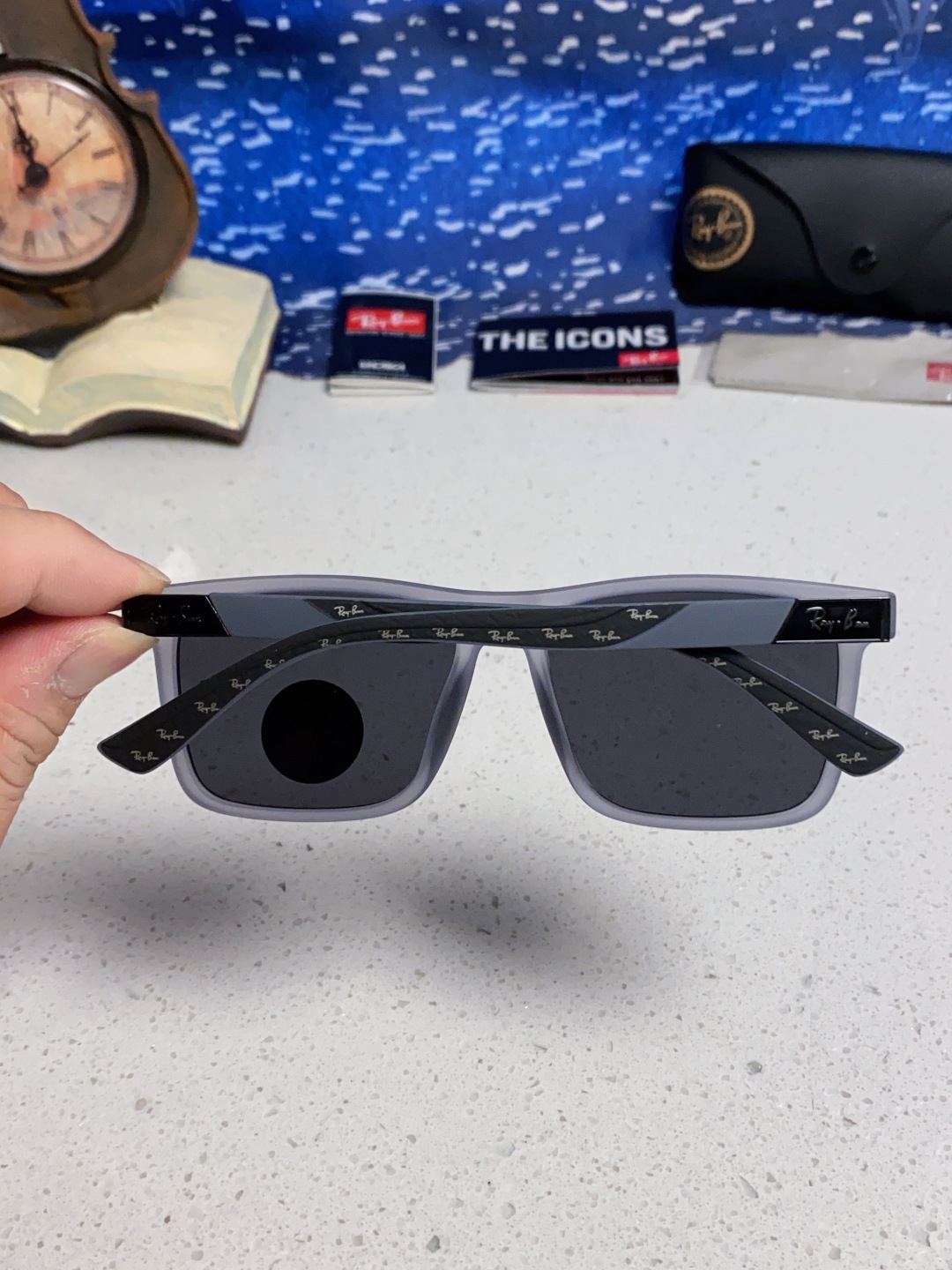 RayBan雷朋 2025新款太阳镜方形时尚复古男士开车防晒墨镜 RB69030 Size:60口15-