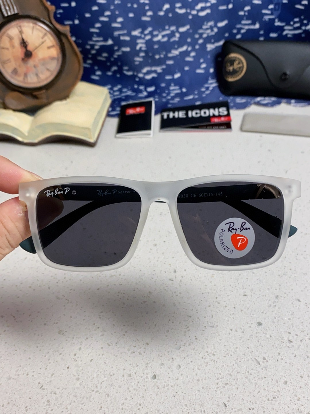 RayBan雷朋 2025新款太阳镜方形时尚复古男士开车防晒墨镜 RB69030 Size:60口15-